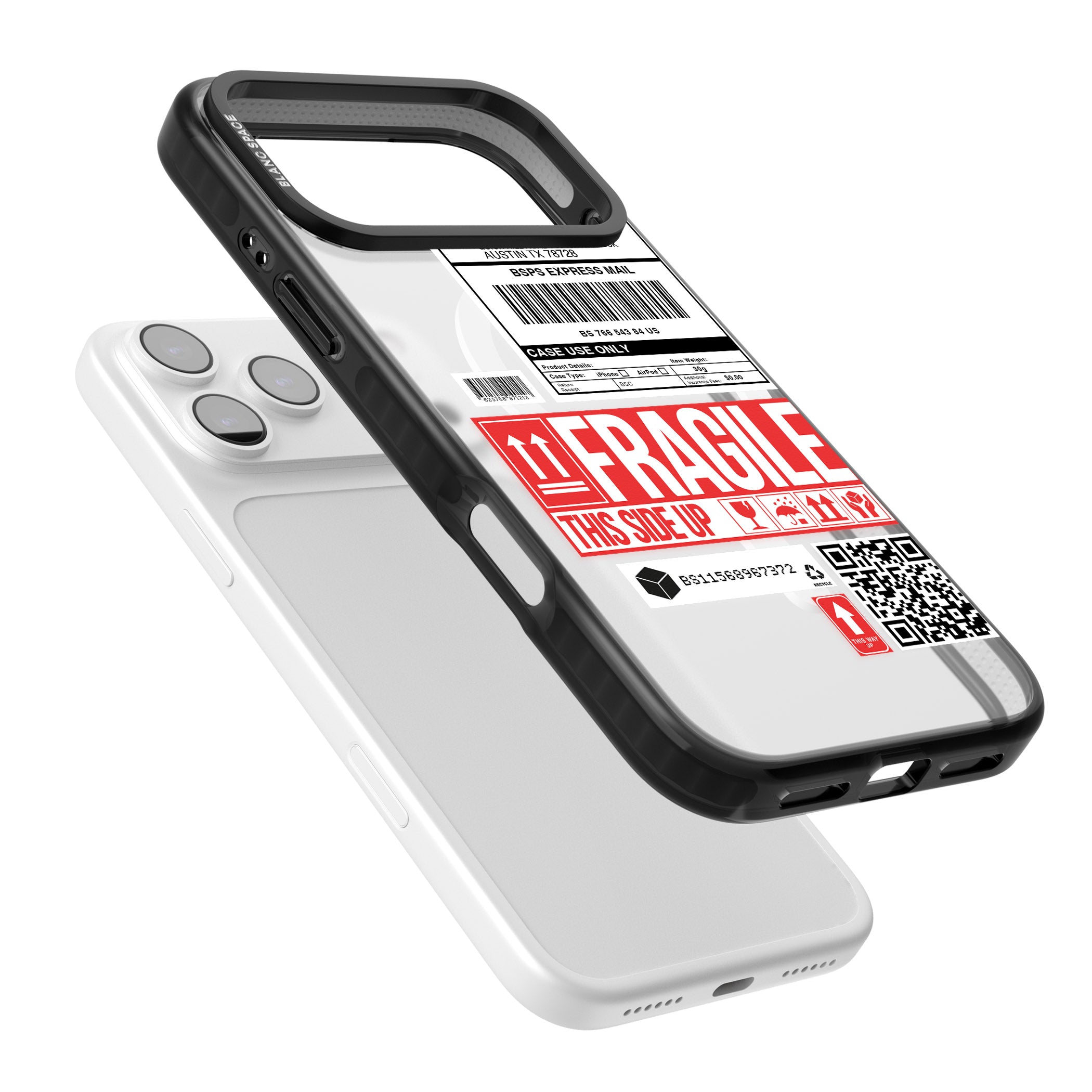 Shipping Label iPhone 17 Pro Impact Pro Black Phone Case Colours