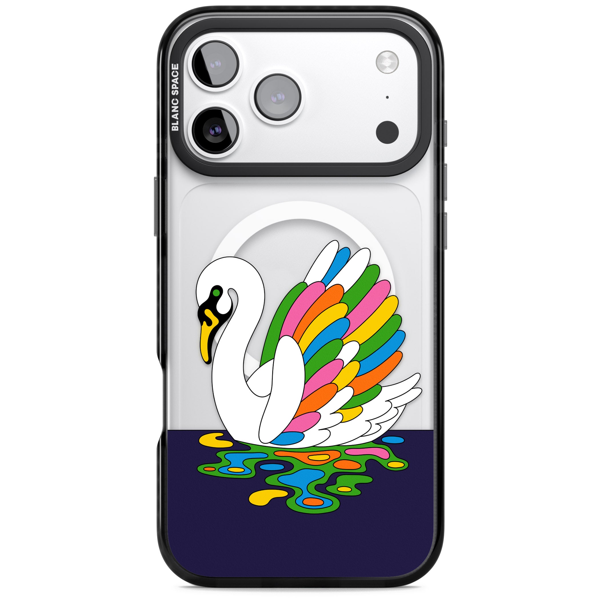 Serene Swan iPhone 17 Pro Impact Pro Black Phone Case