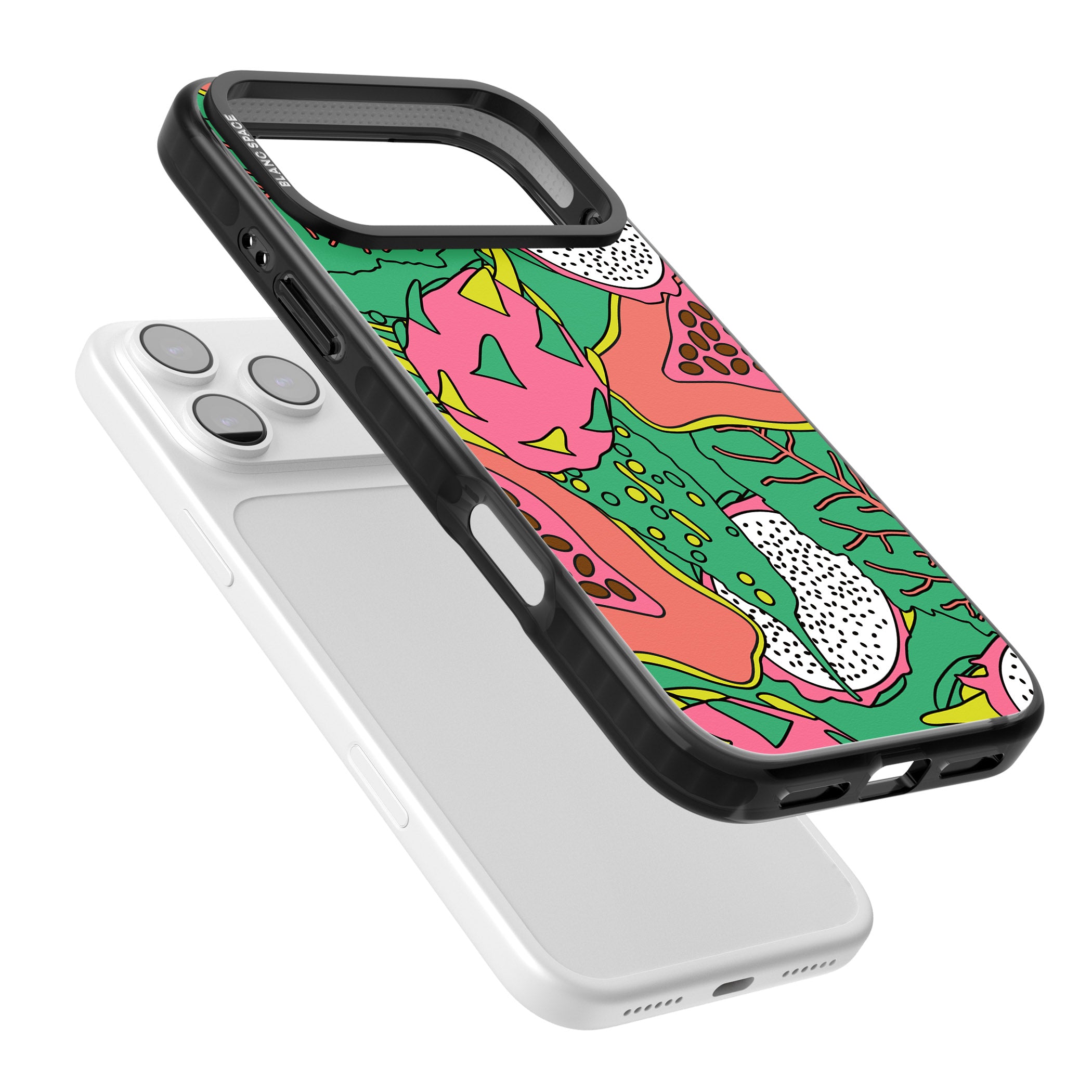 Psychedelic Salad iPhone 17 Pro Max Impact Pro Black Phone Case Colours