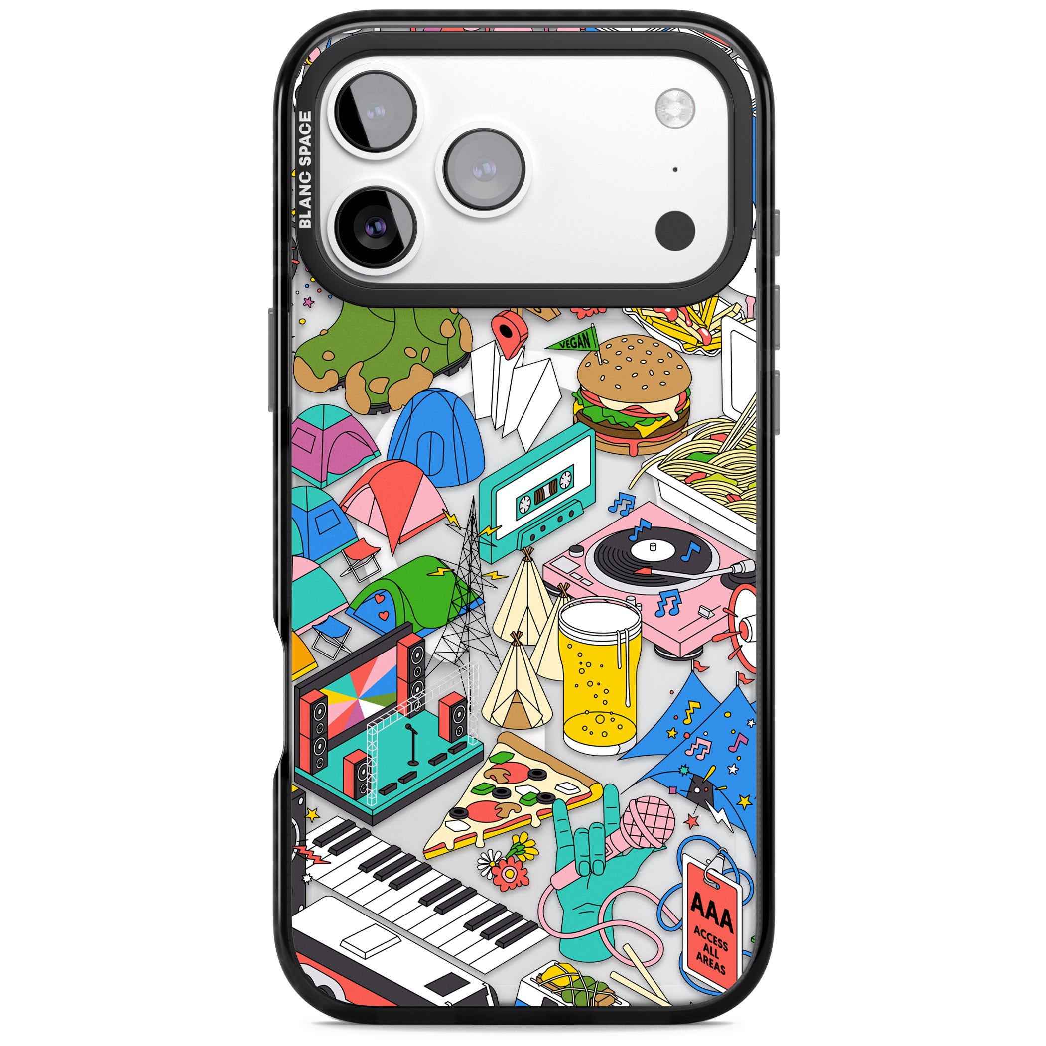 Festival Frenzy iPhone 17 Pro Impact Pro Black Phone Case
