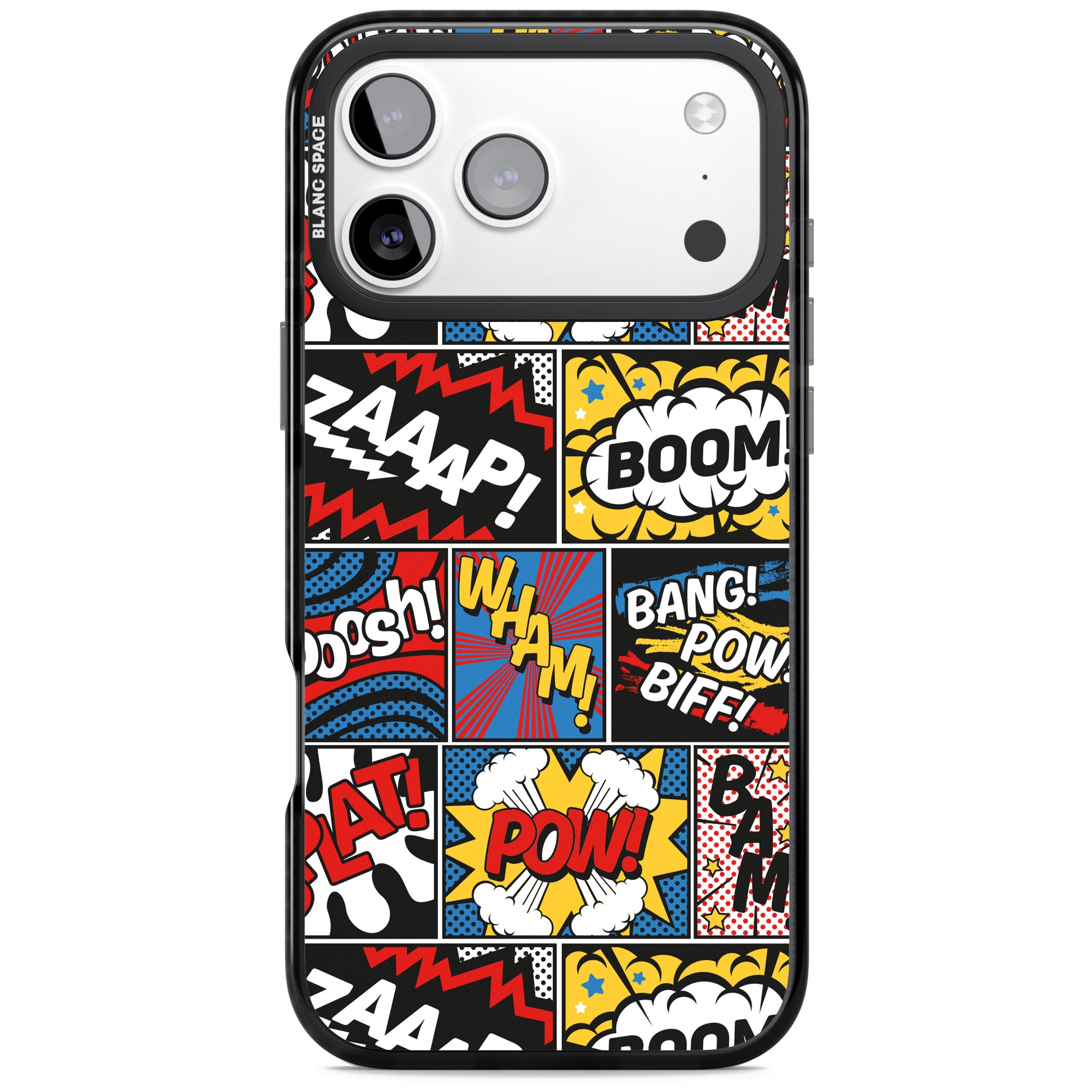 Onomatopoeia iPhone 17 Pro Impact Pro Black Phone Case