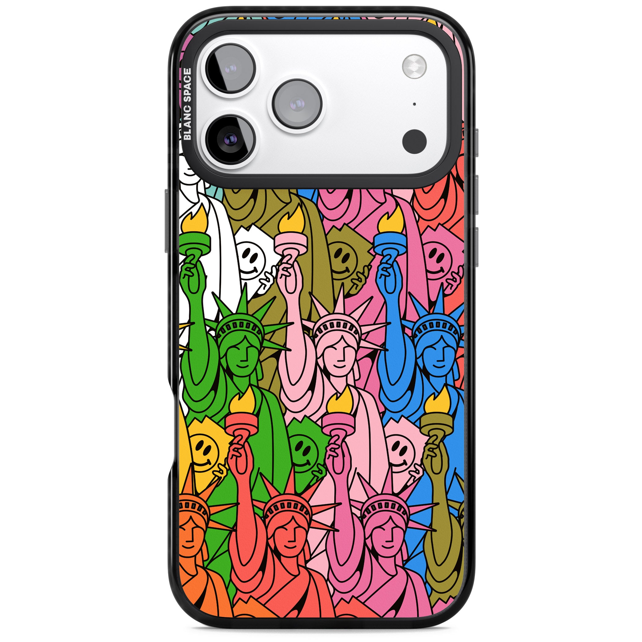 Multicolour Liberty Pattern iPhone 17 Pro Impact Pro Black Phone Case