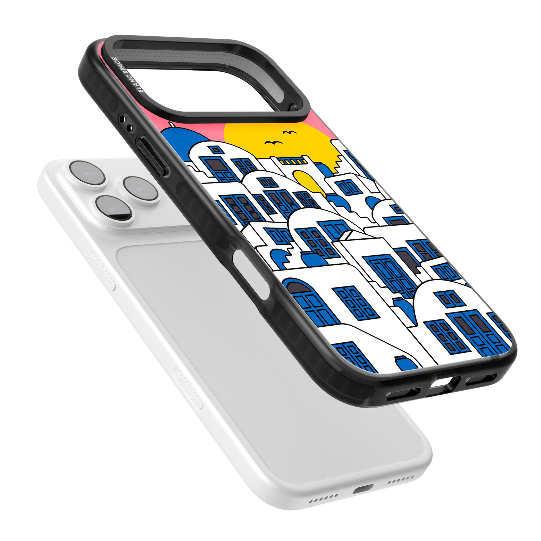 Santorini Sunset iPhone 17 Pro Impact Pro Black Phone Case Colours