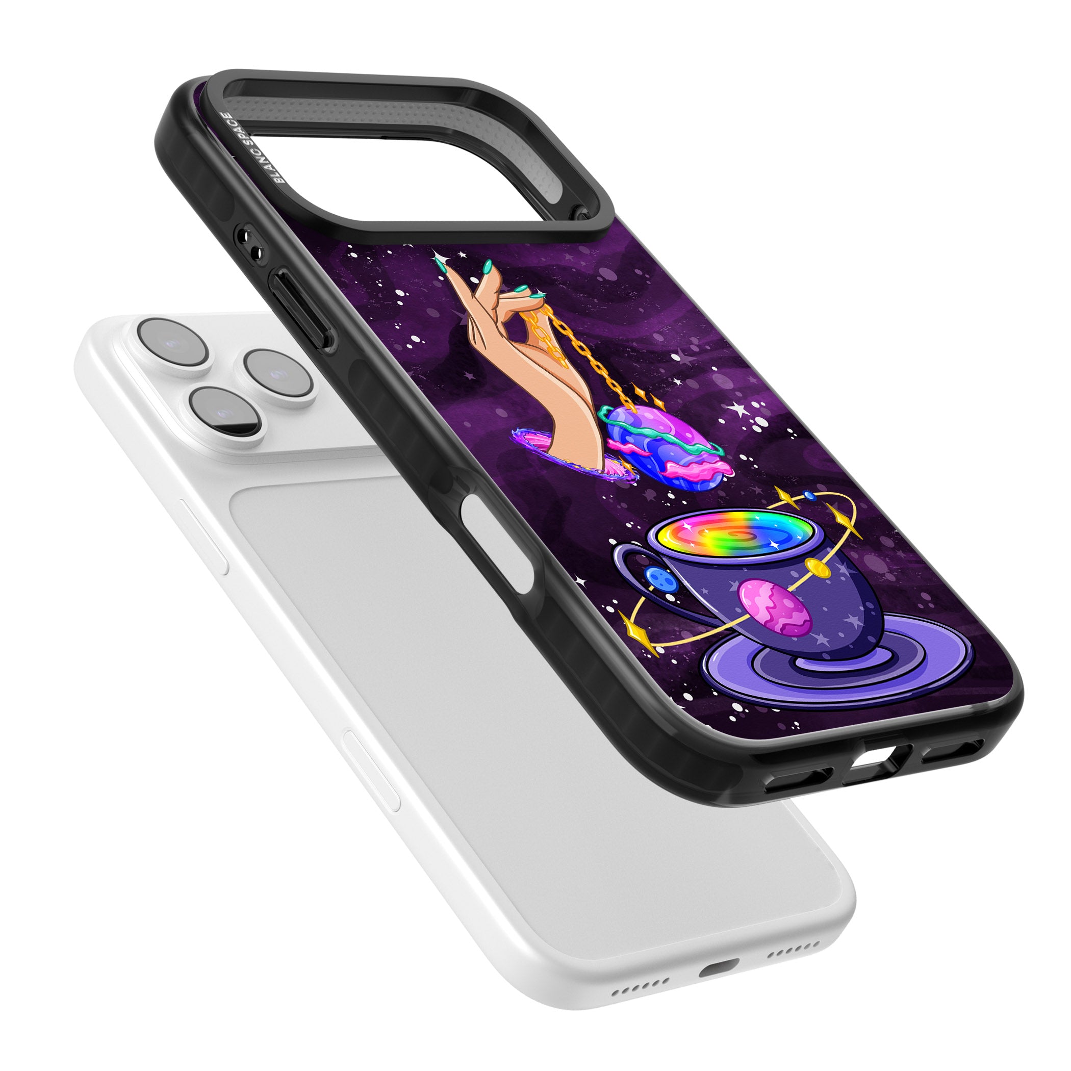 Space Tea iPhone 17 Pro Impact Pro Black Phone Case Colours