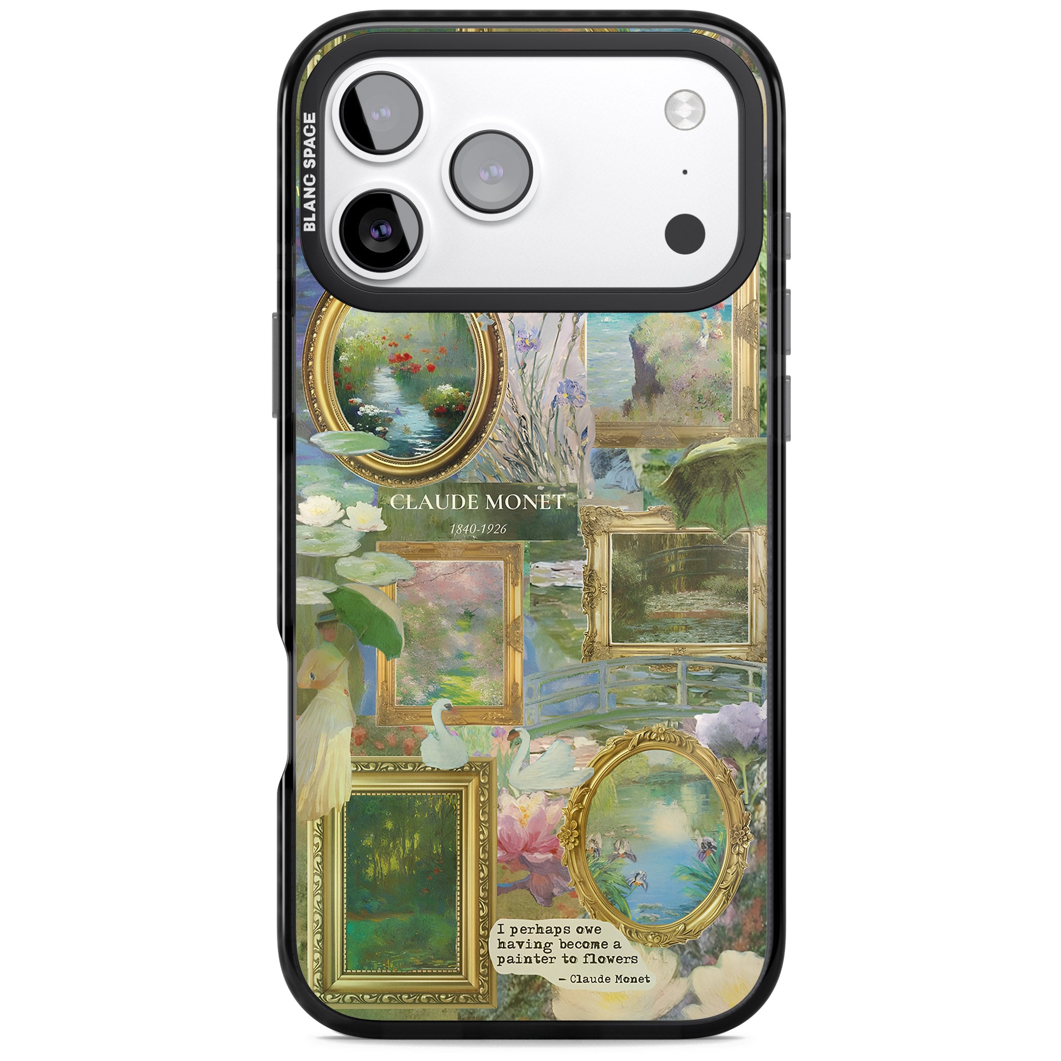 Vintage Floral Frames iPhone 17 Pro Impact Pro Black Phone Case