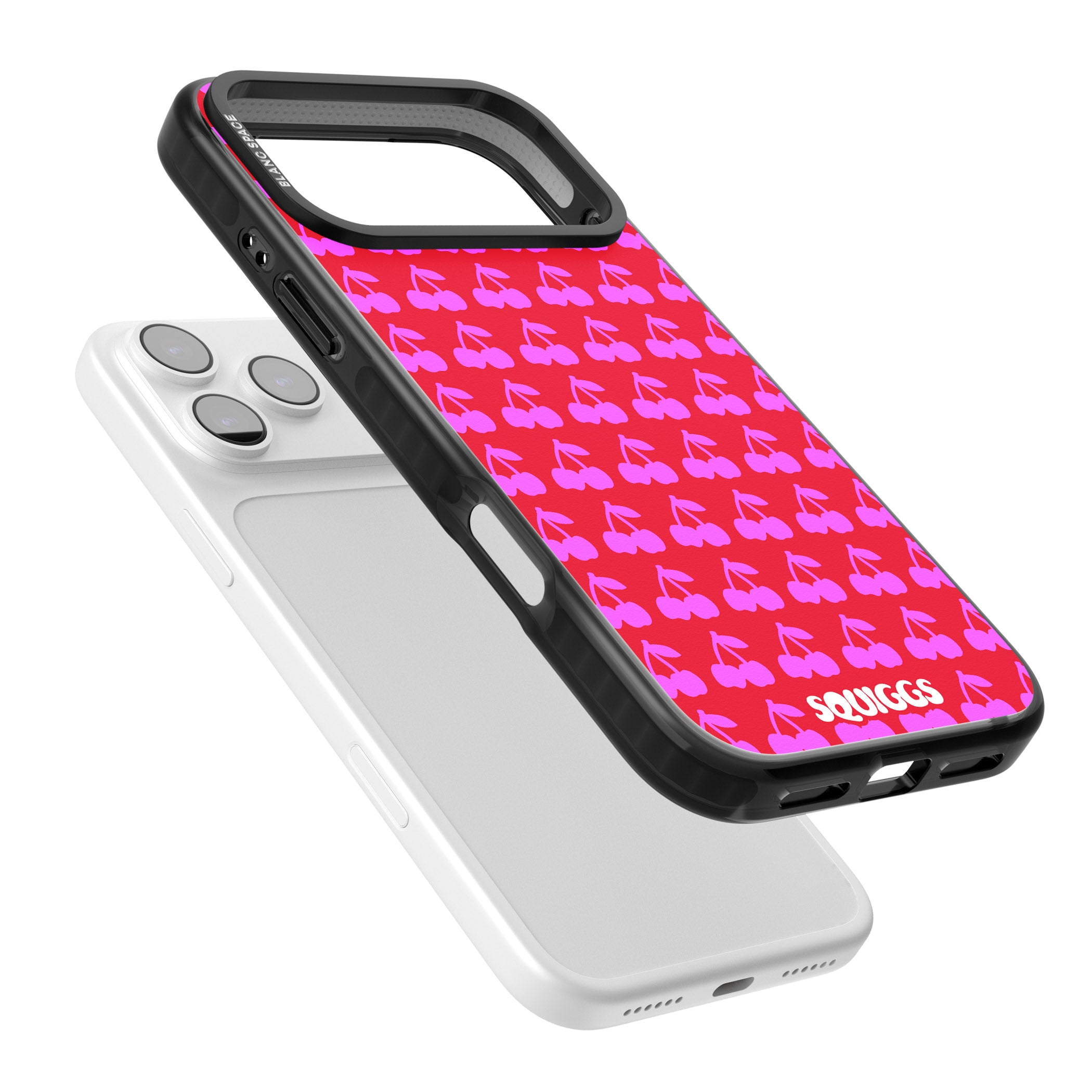 Red Cherries iPhone 17 Pro Impact Pro Black Phone Case Colours