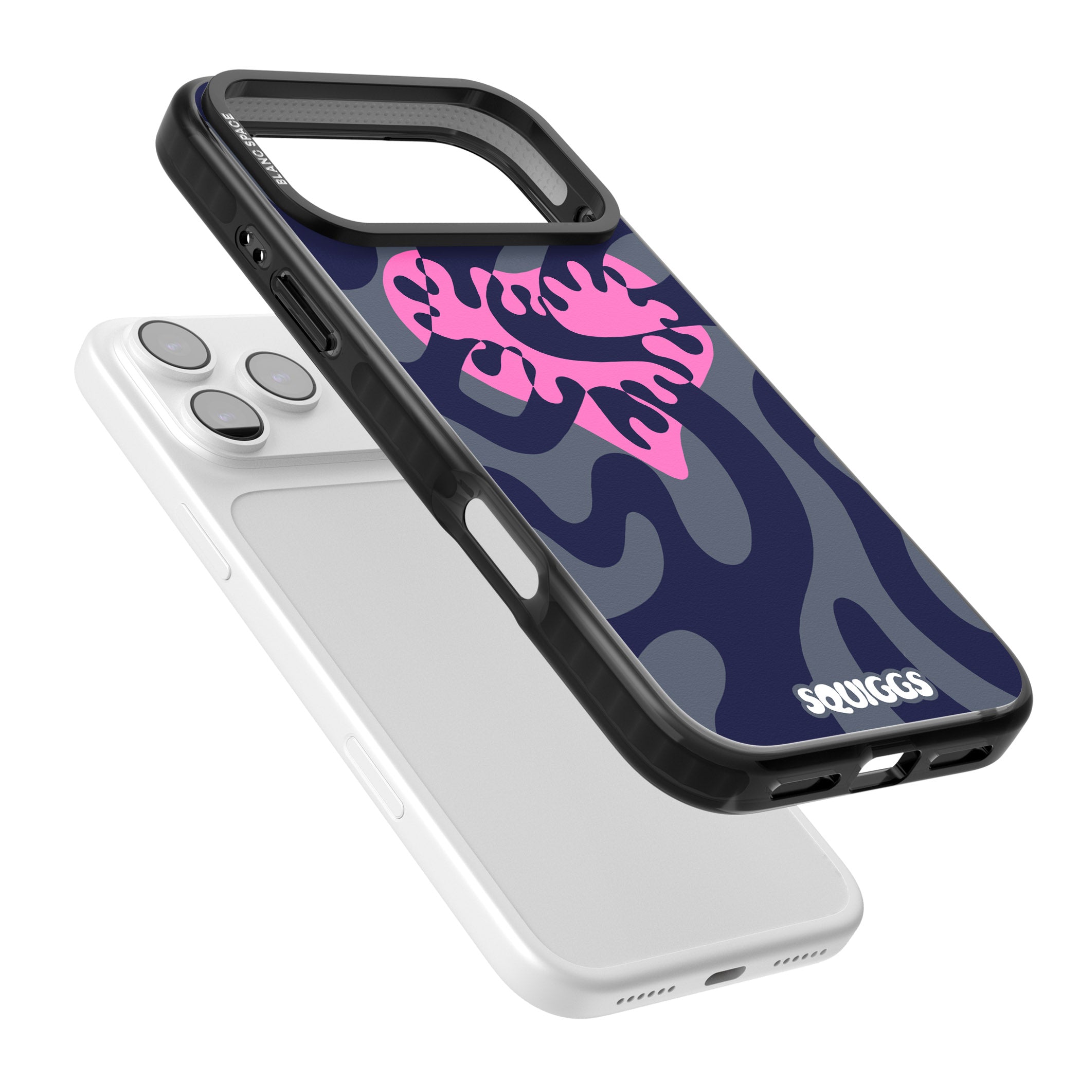 Abstract Heart iPhone 17 Pro Impact Pro Black Phone Case Colours