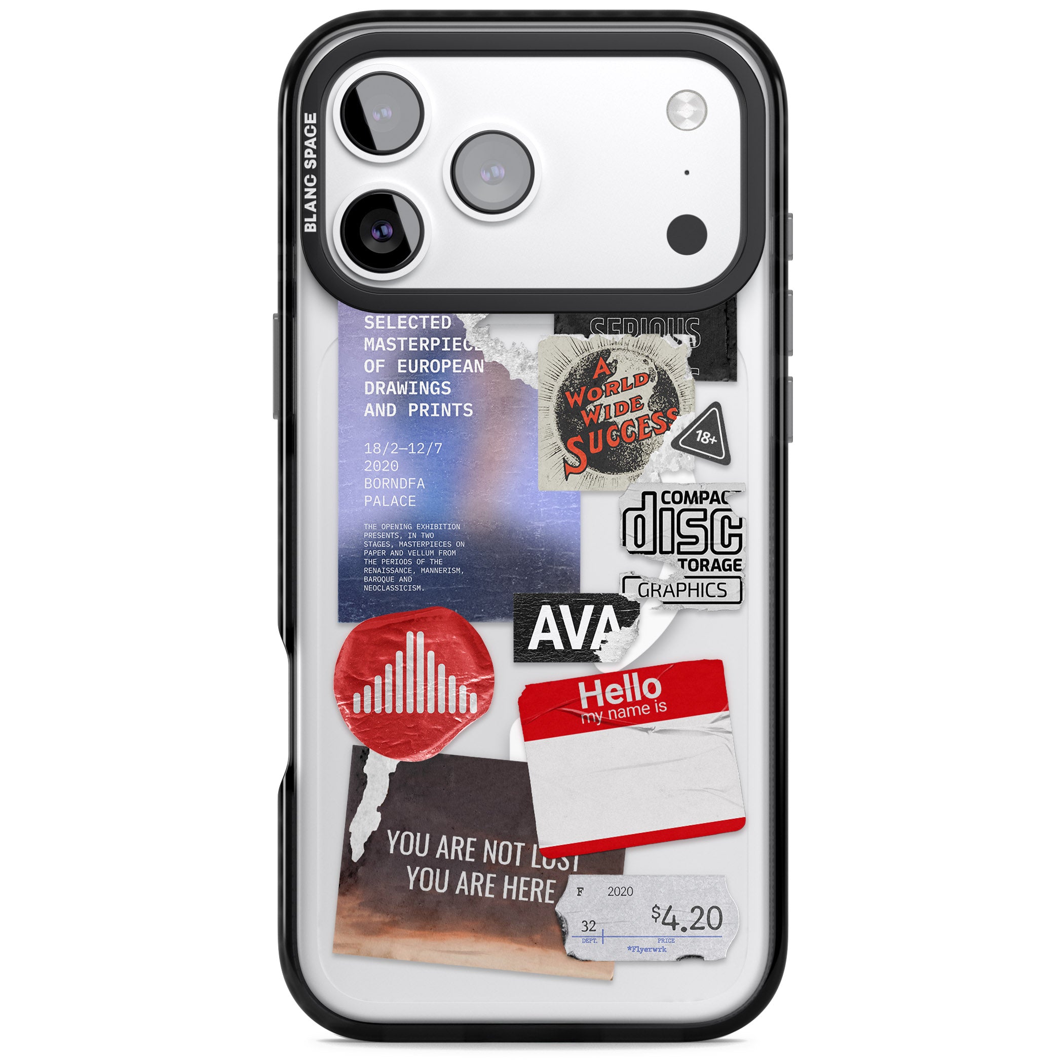 Red & Black Sticker Mix iPhone 17 Pro Impact Pro Black Phone Case