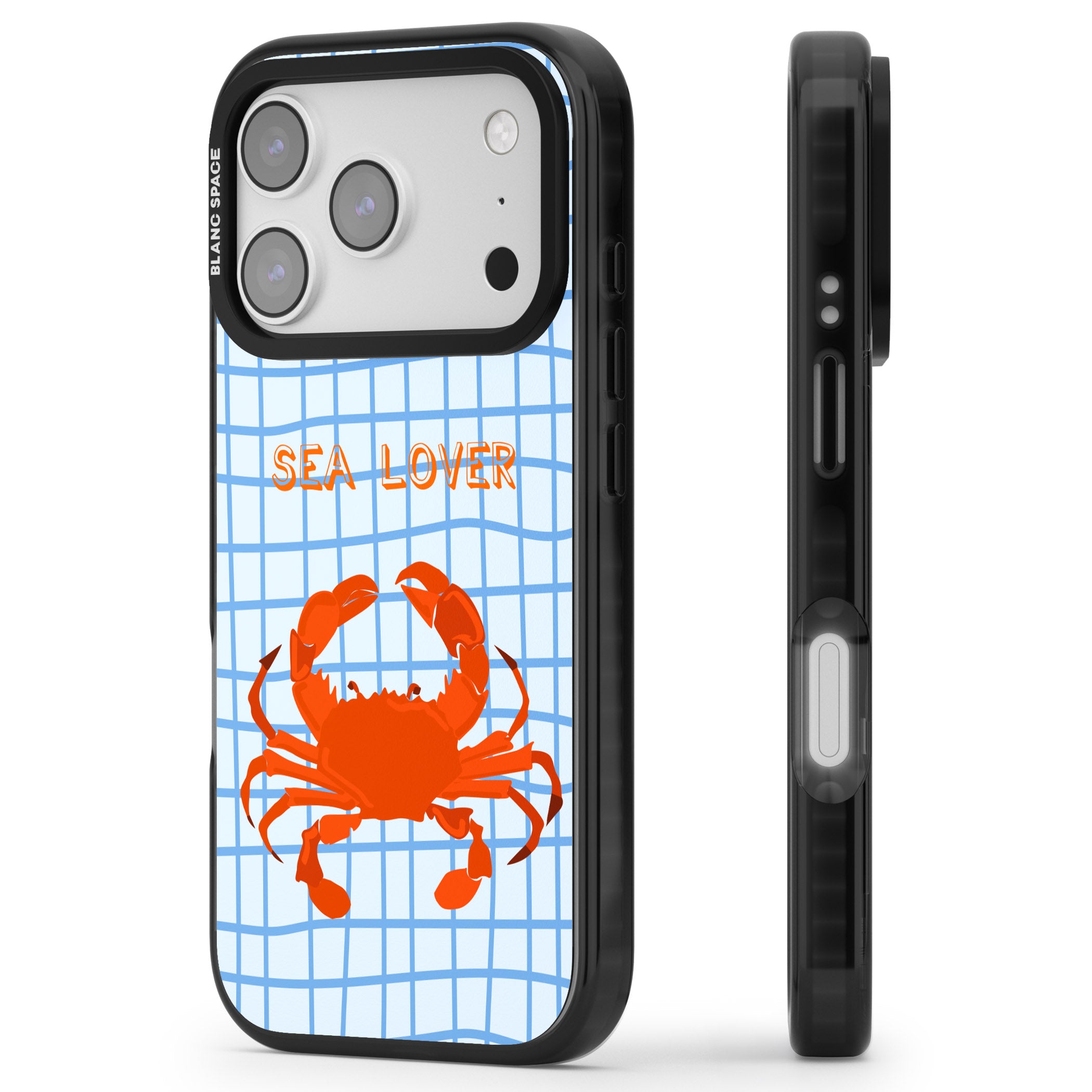 Sea Lover iPhone 17 Pro Impact Pro Black Phone Case Side Profile
