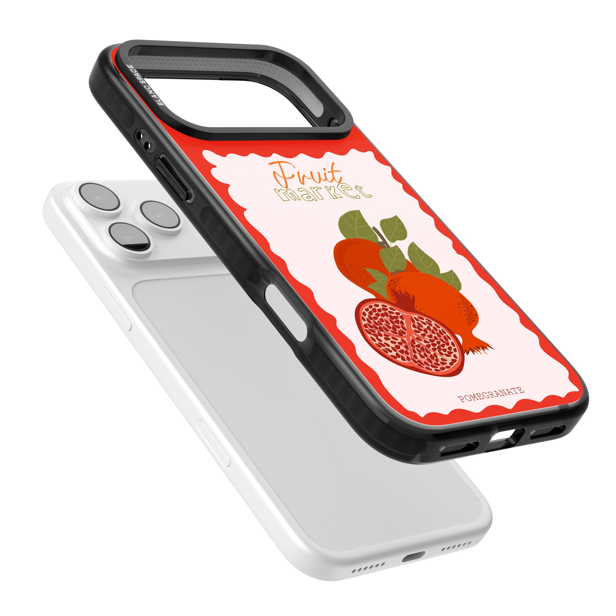 Fruit Market Pomegranate iPhone 17 Pro Impact Pro Black Phone Case Colours