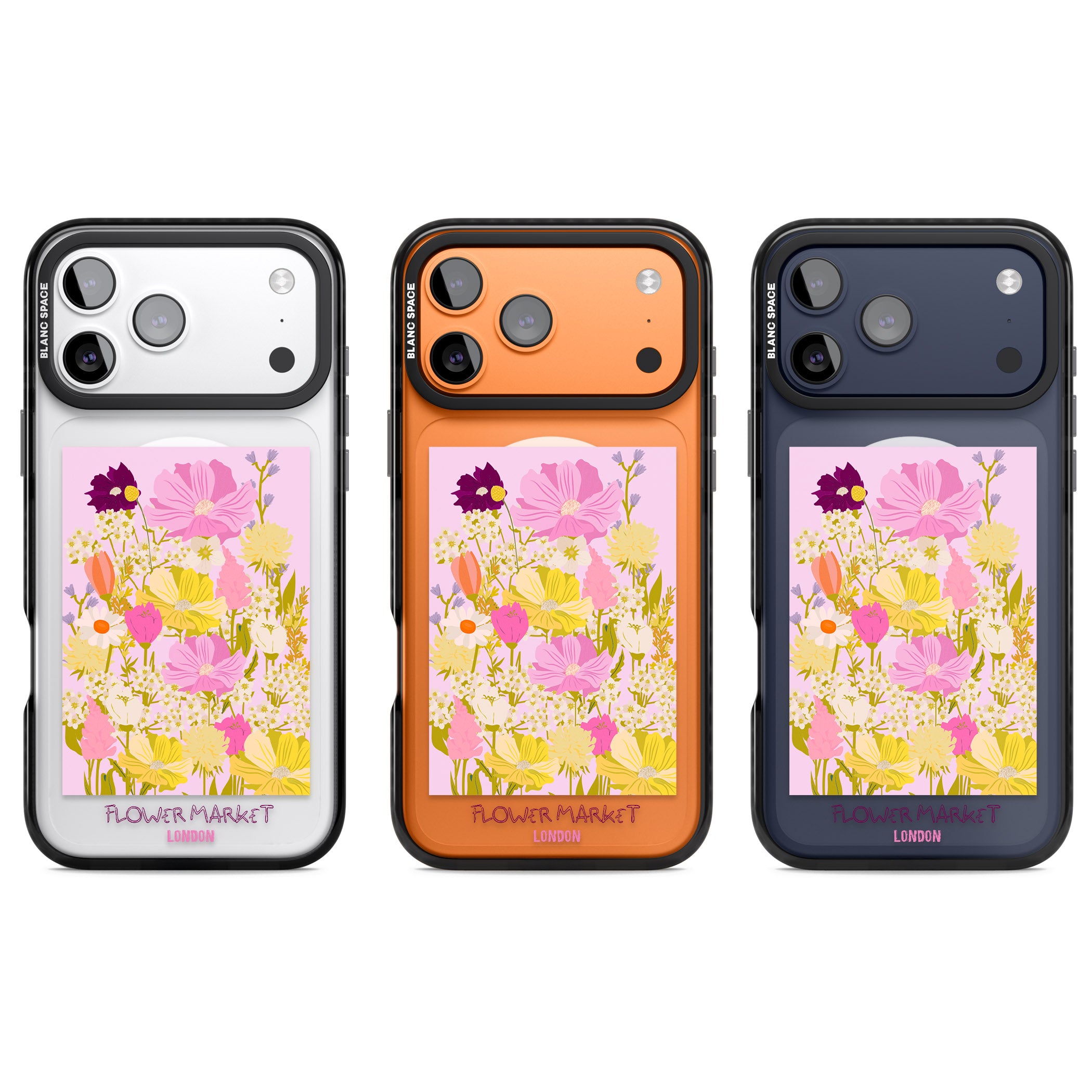 Flower Market iPhone 17 Pro Impact Pro Black Phone Case APT Impact Protection