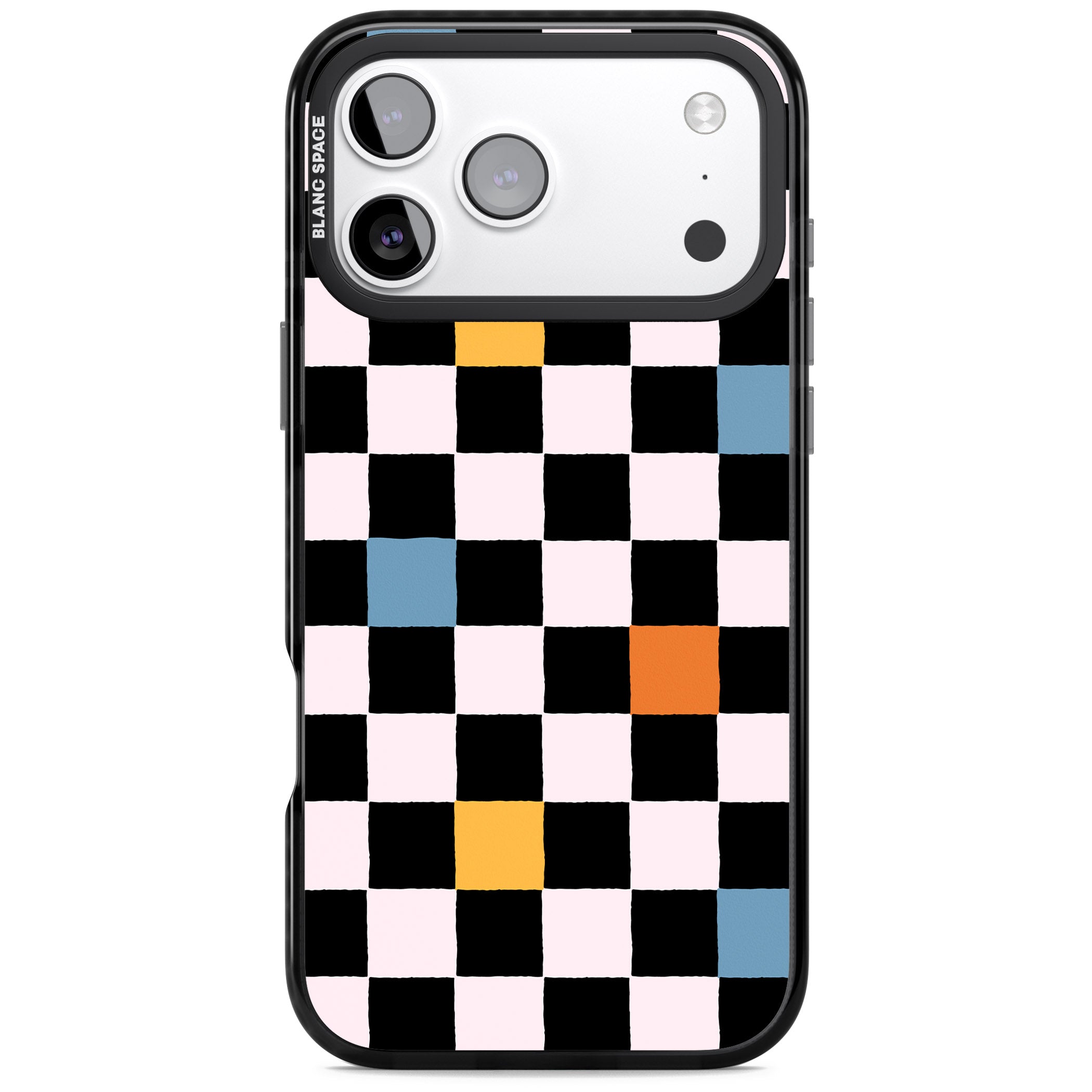 Vibrant Retro Checkered iPhone 17 Pro Impact Pro Black Phone Case