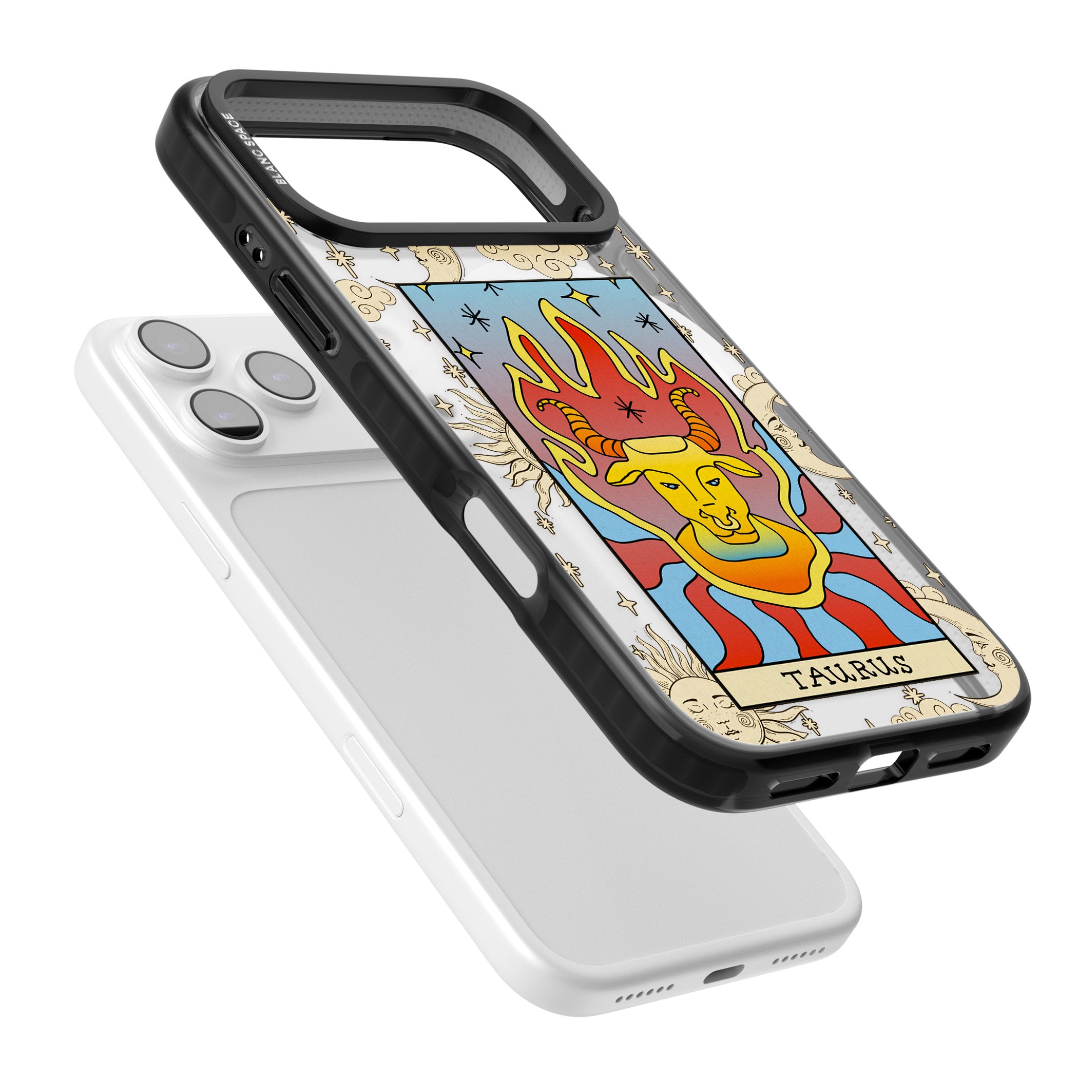 Celestial Zodiac Taurus iPhone 17 Pro Impact Pro Black Phone Case Colours
