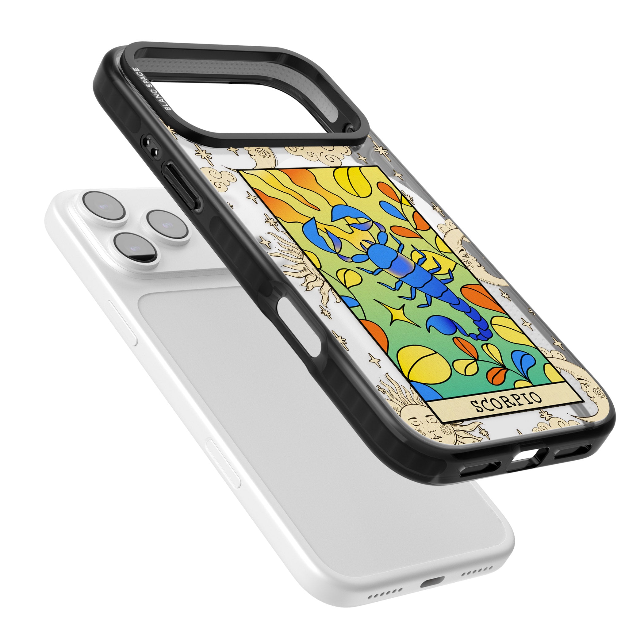 Celestial Zodiac Scorpio iPhone 17 Pro Impact Pro Black Phone Case Colours