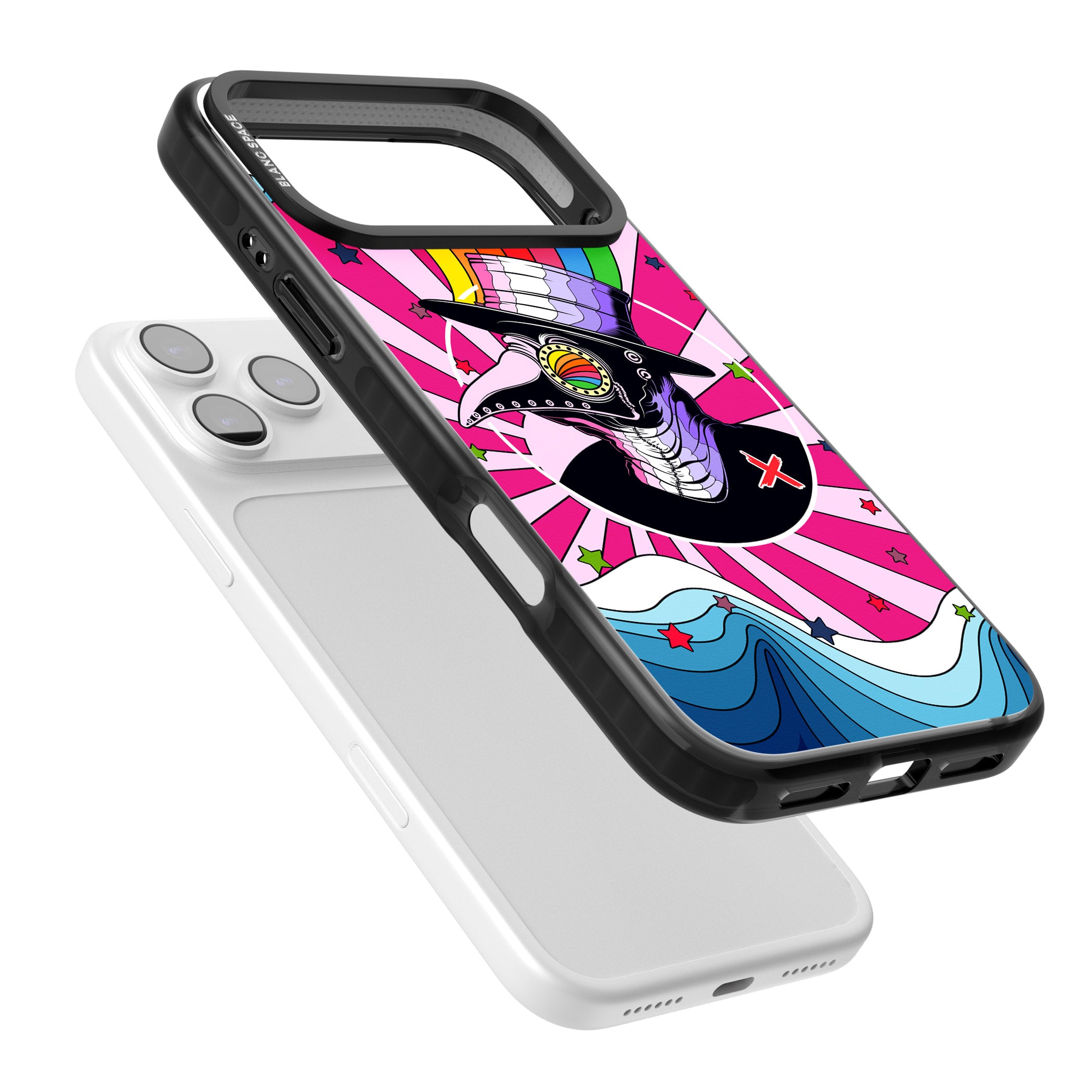 Plague Doctor Passion iPhone 17 Pro Impact Pro Black Phone Case Colours