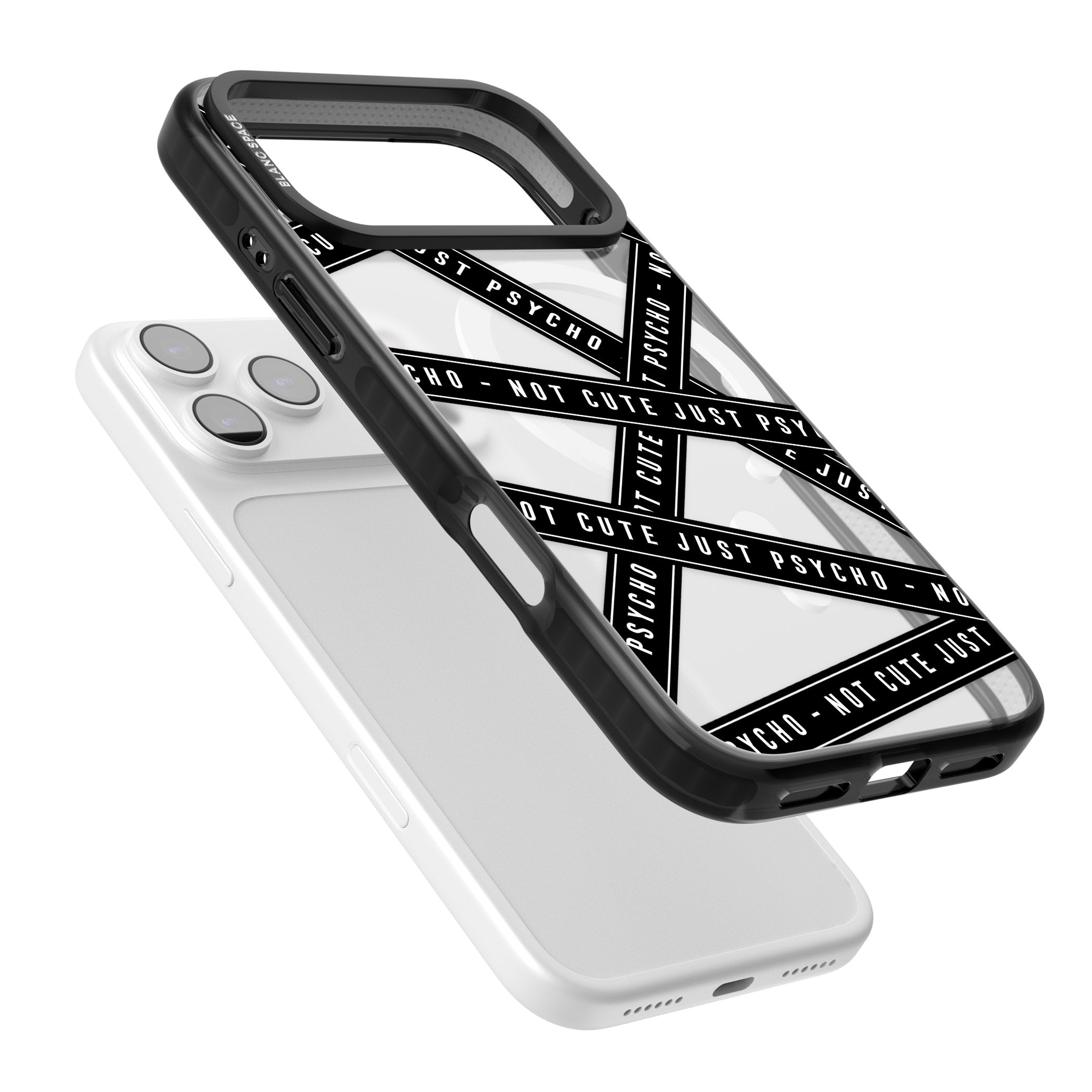 Not Cute Just Psycho iPhone 17 Pro Impact Pro Black Phone Case Colours