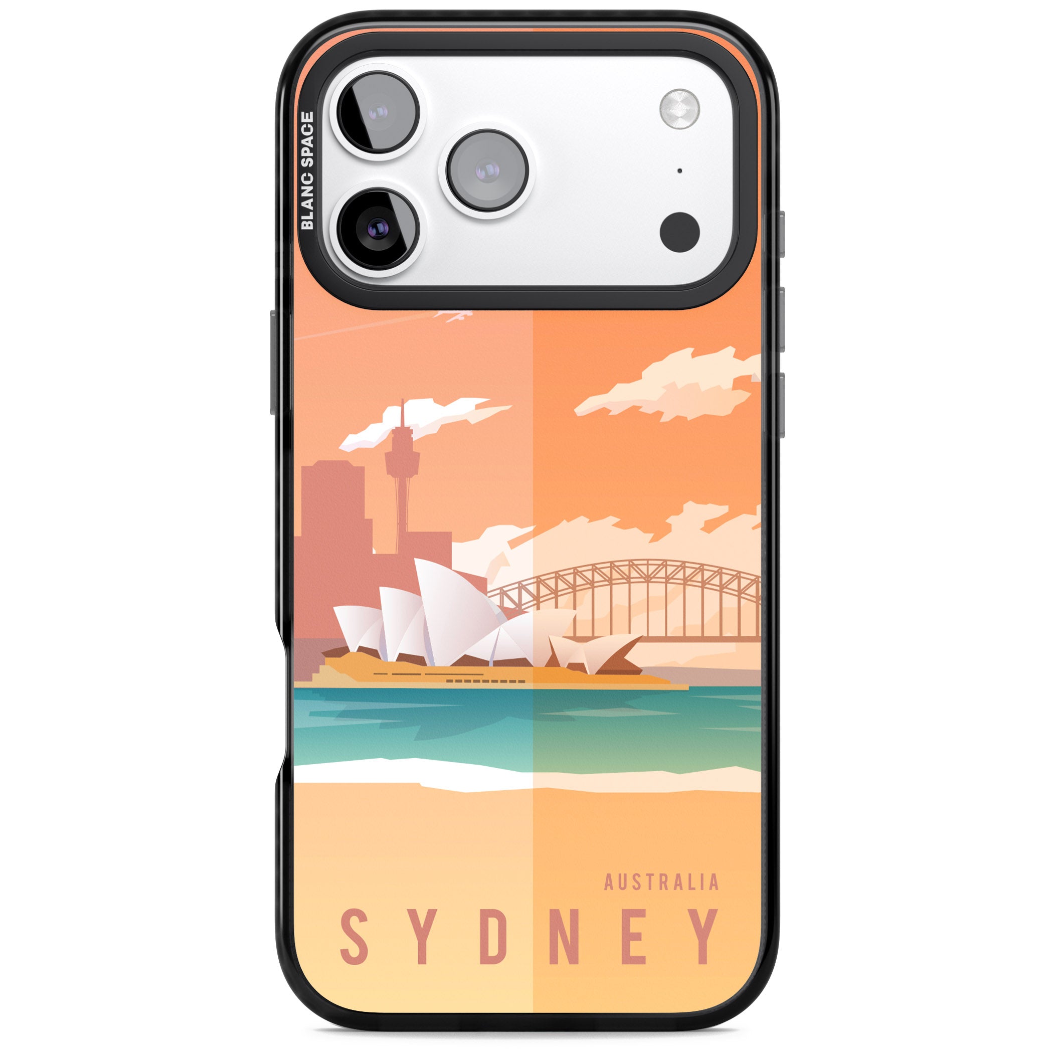 Vintage Travel Poster Sydney iPhone 17 Pro Impact Pro Black Phone Case