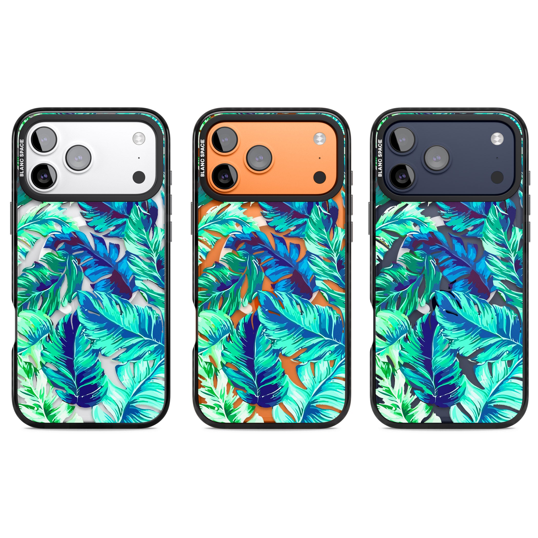 Tropical Palms iPhone 17 Pro Impact Pro Black Phone Case APT Impact Protection