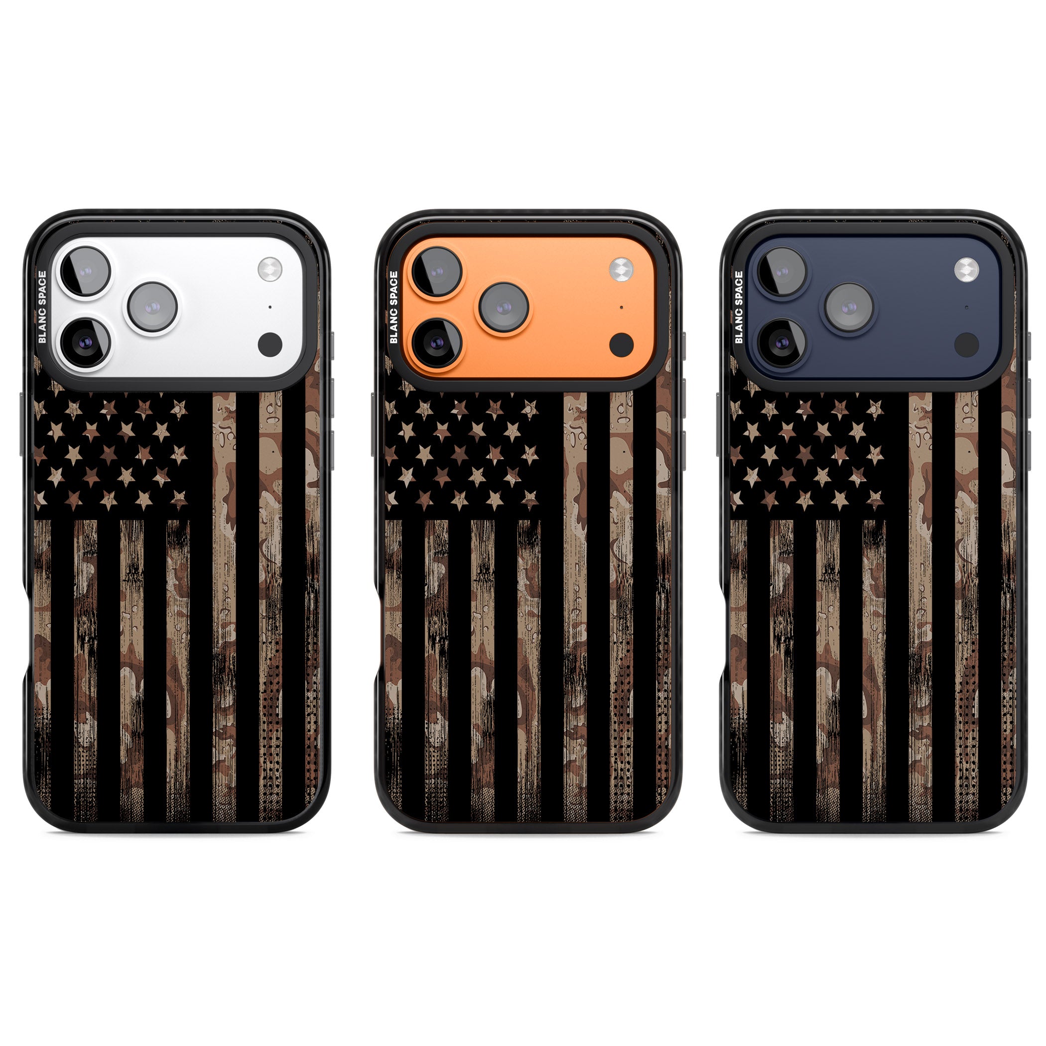 American Flag Camo iPhone 17 Pro Impact Pro Black Phone Case APT Impact Protection