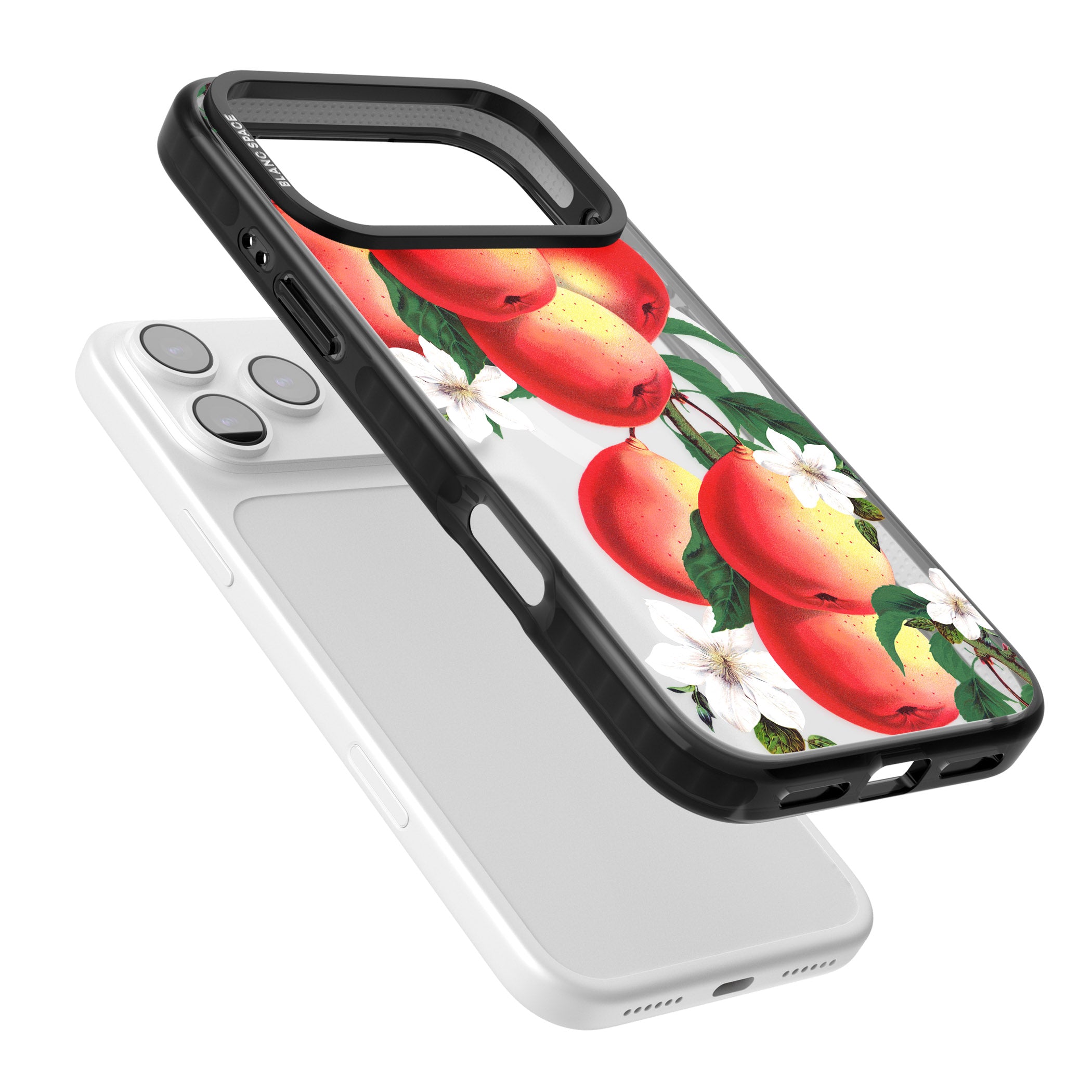 Vintage Painted Peaches iPhone 17 Pro Impact Pro Black Phone Case Colours