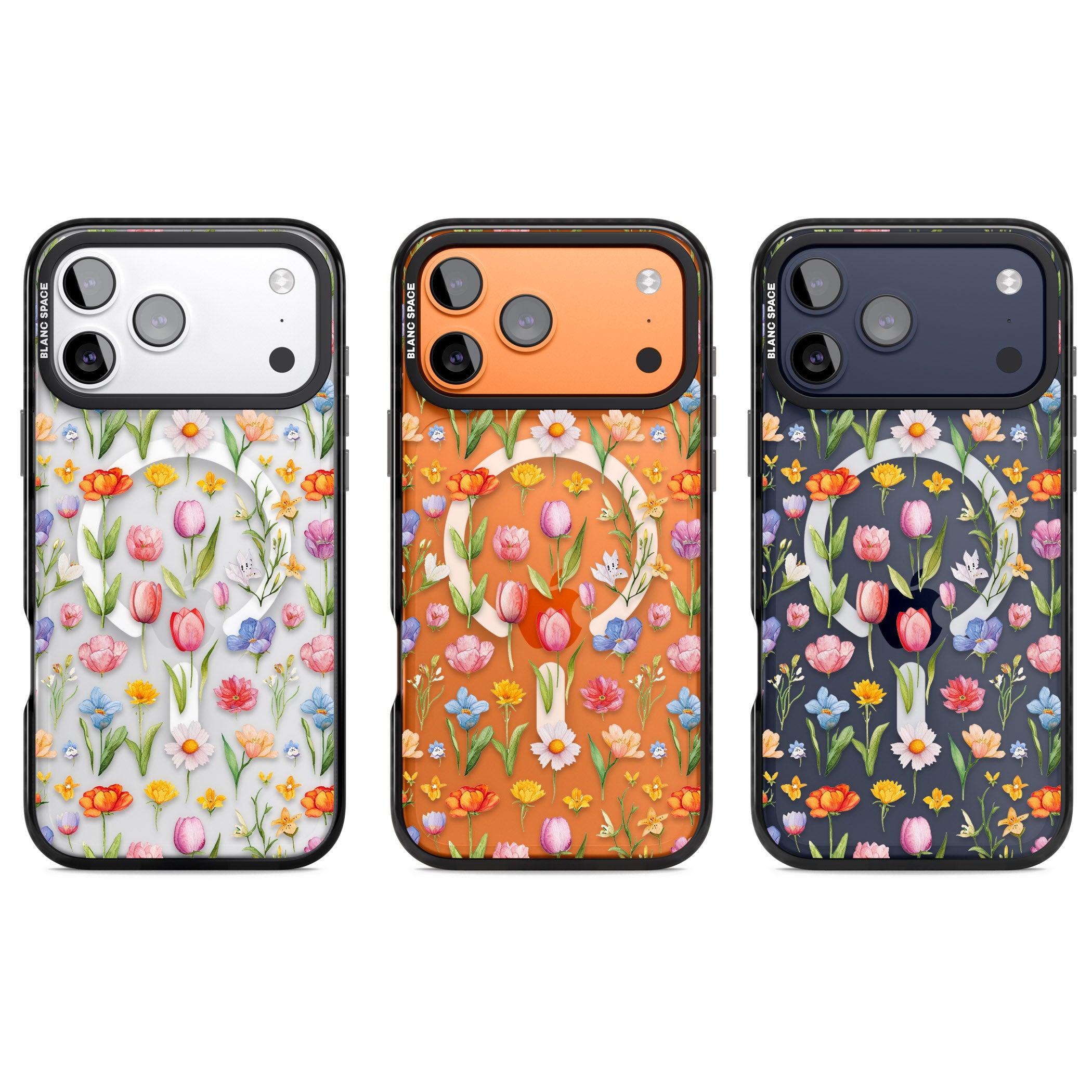 Small Flower Mix iPhone 17 Pro Impact Pro Black Phone Case APT Impact Protection