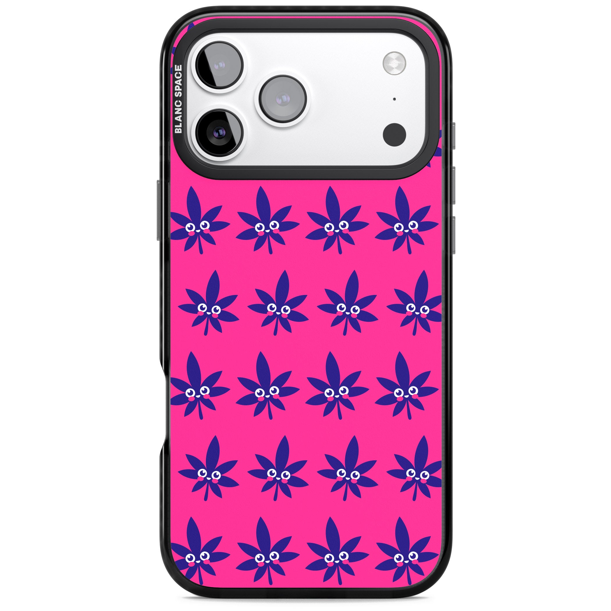 Pink Sativa iPhone 17 Pro Impact Pro Black Phone Case