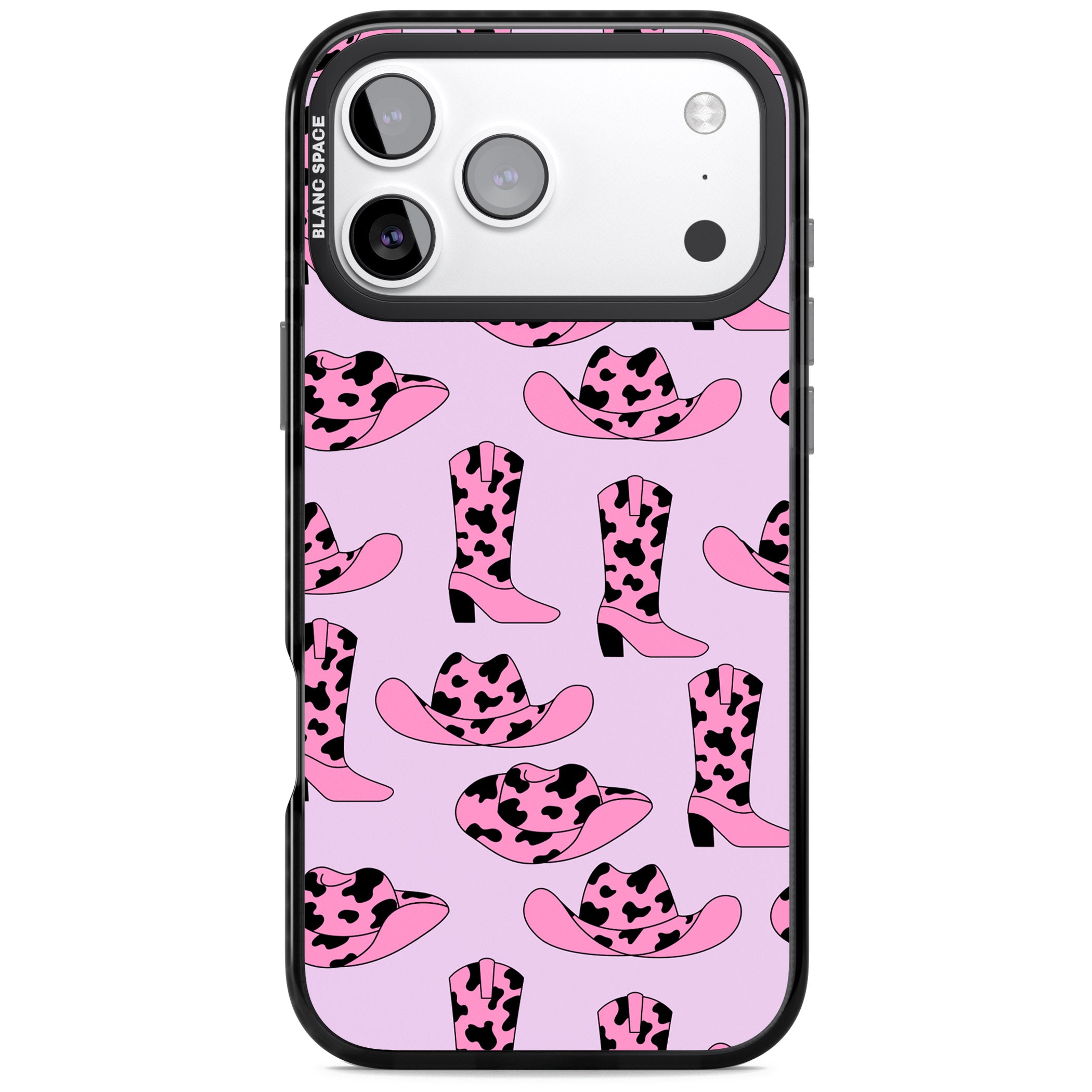 Cow Girl Pattern iPhone 17 Pro Impact Pro Black Phone Case