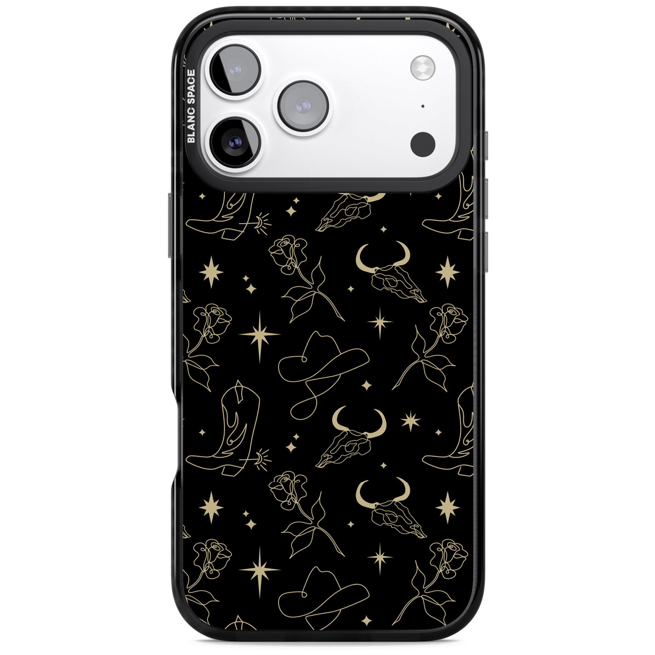Celestial West Pattern iPhone 17 Pro Impact Pro Black Phone Case