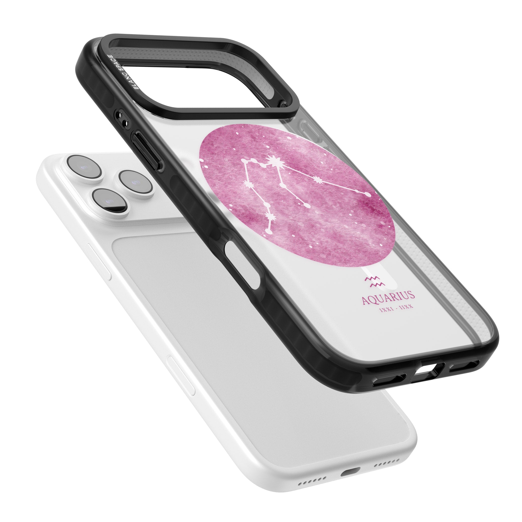 Aquarius Zodiac iPhone 17 Pro Impact Pro Black Phone Case Colours