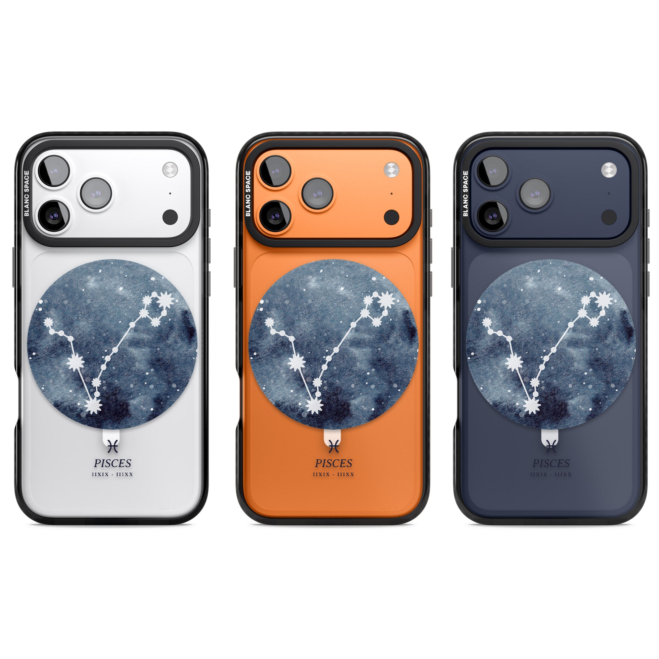 Pisces Zodiac Constellation iPhone 17 Pro Impact Pro Black Phone Case APT Impact Protection