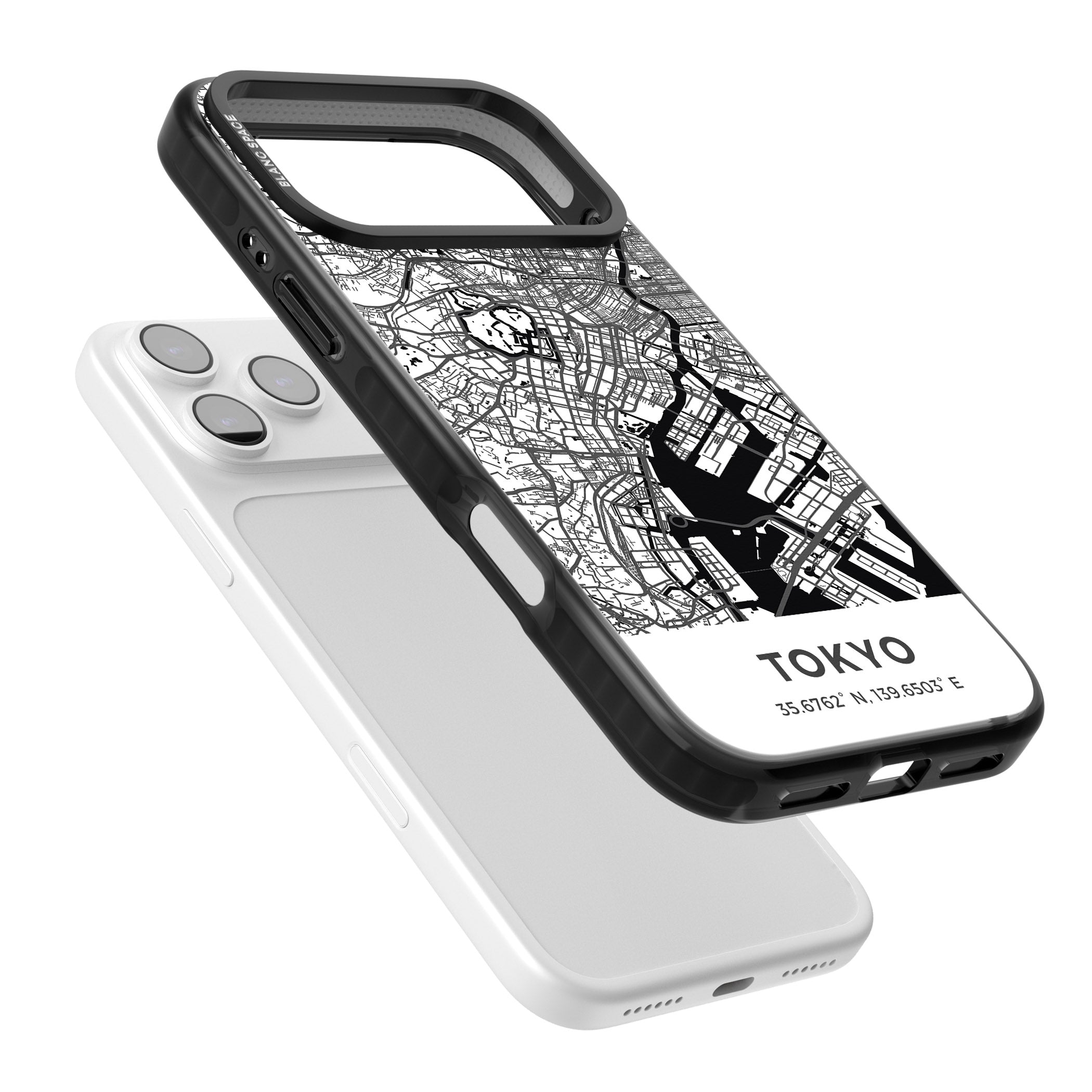 Tokyo Map iPhone 17 Pro Impact Black Phone Case Colours