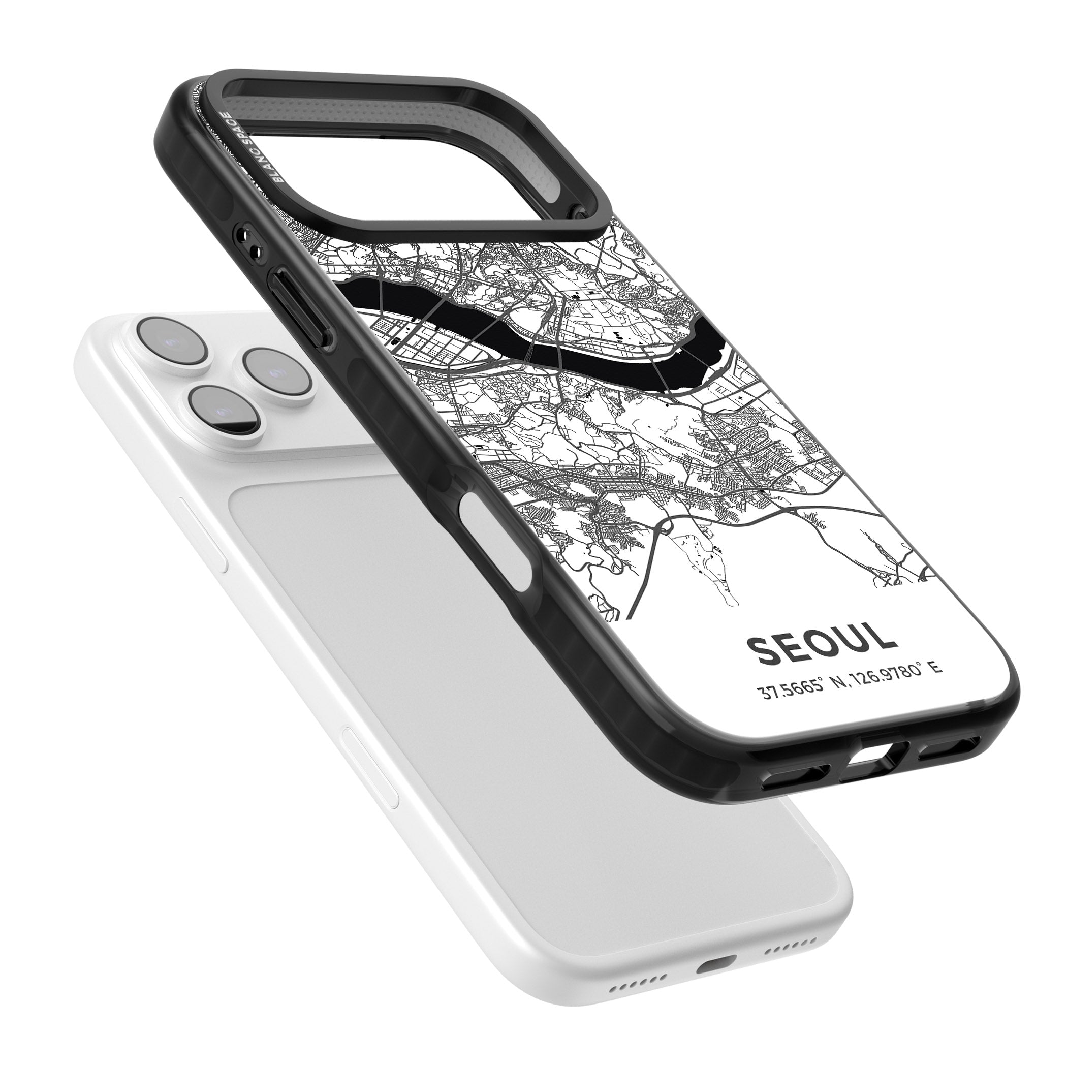 Seoul City Map iPhone 17 Pro Impact Black Phone Case Colours