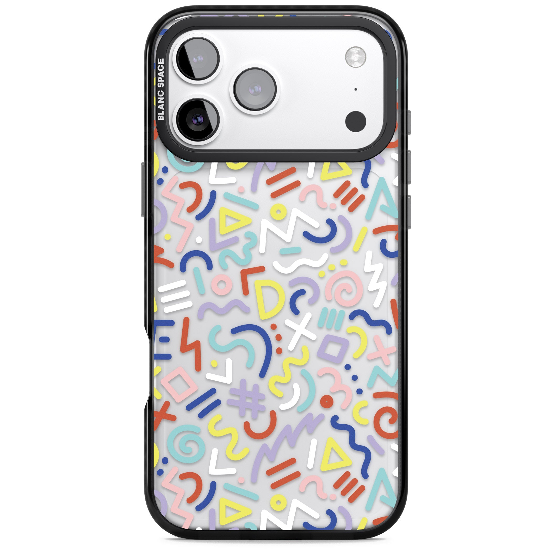 Colorful Retro Pattern iPhone 17 Pro Impact Black Phone Case