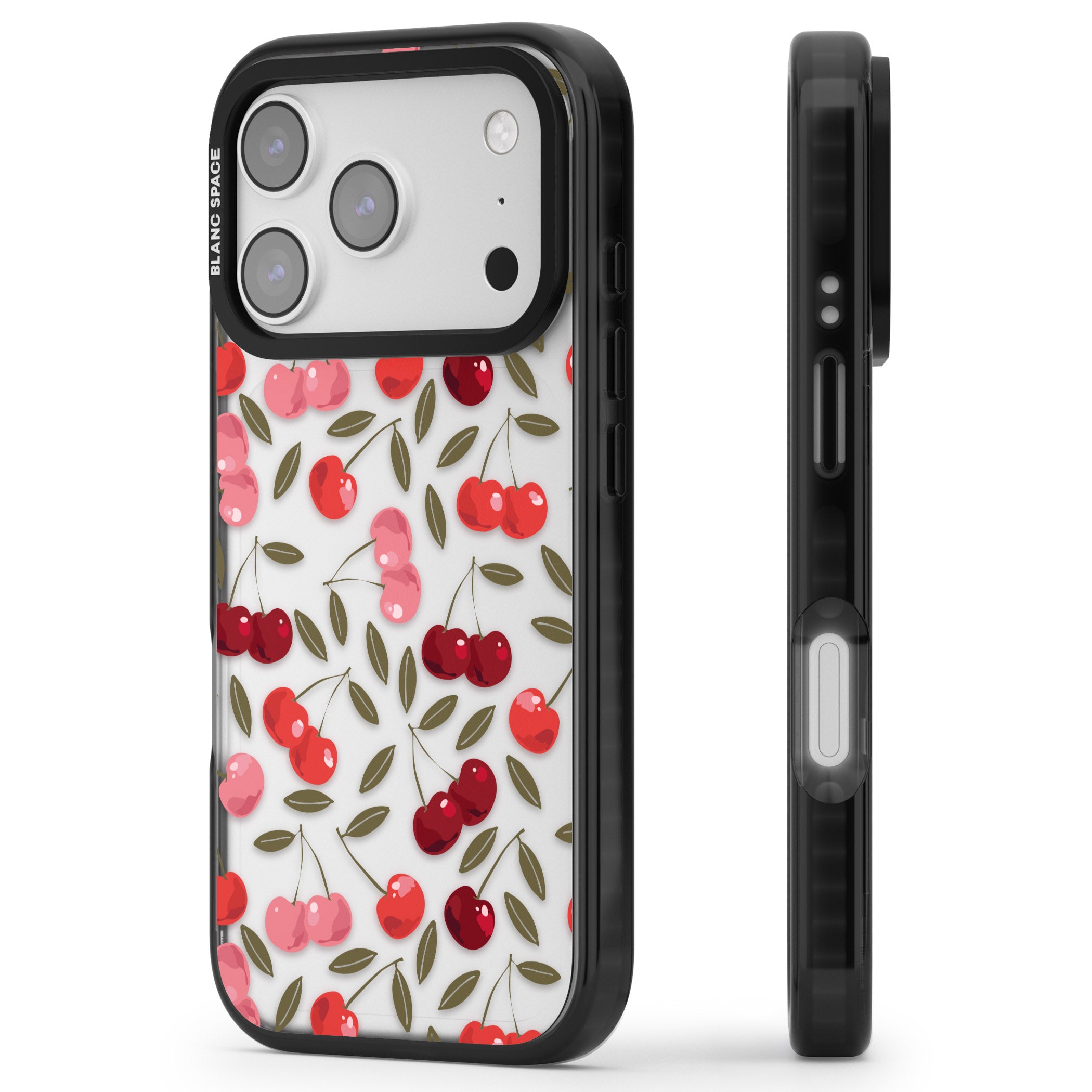 Cherry On Top iPhone 17 Pro Impact Black Phone Case Side Profile