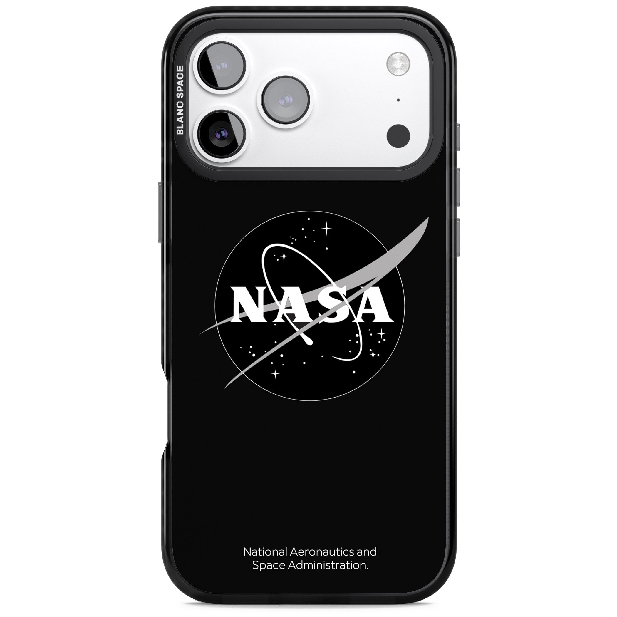 Dark Nasa Meatball iPhone 17 Pro Impact Black Phone Case