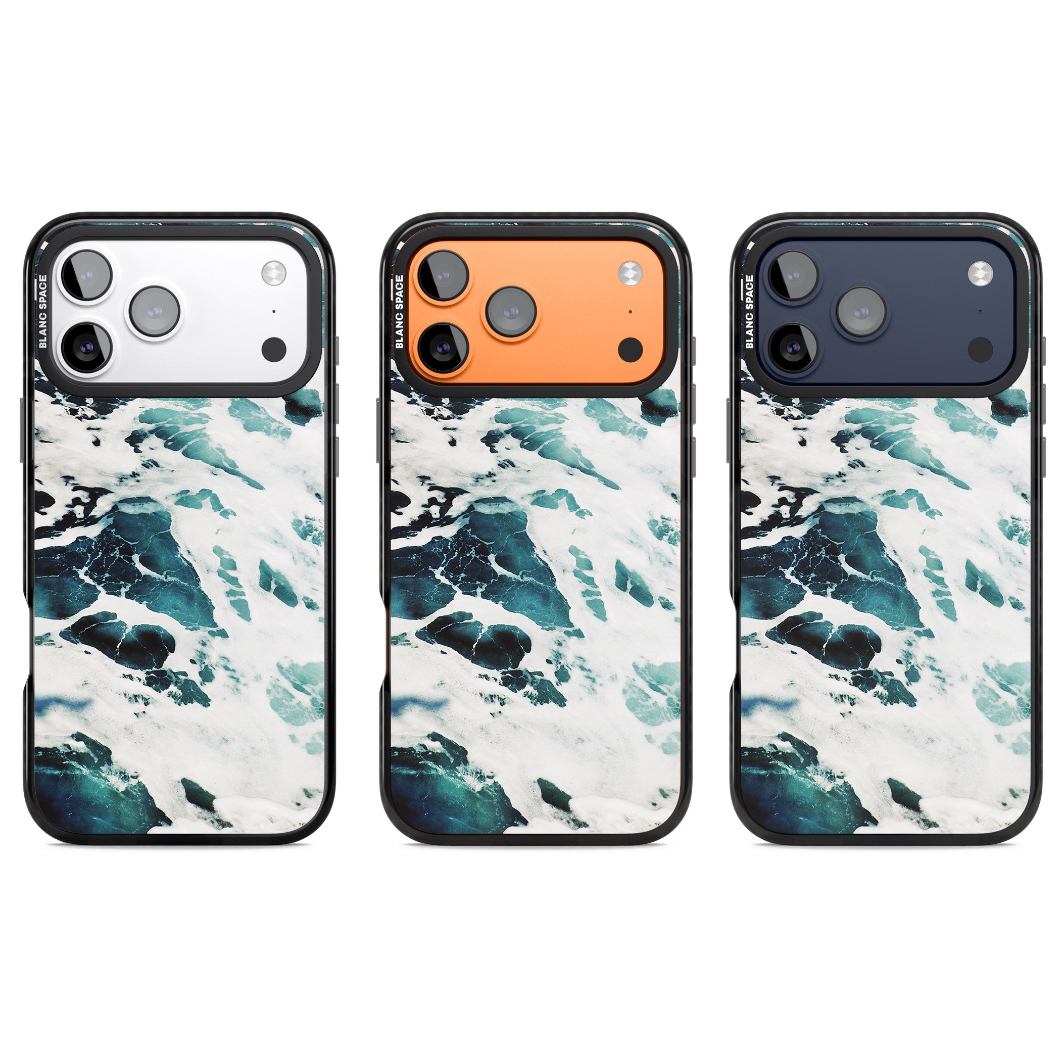 Ocean Surge iPhone 17 Pro Impact Black Phone Case APT Impact Protection
