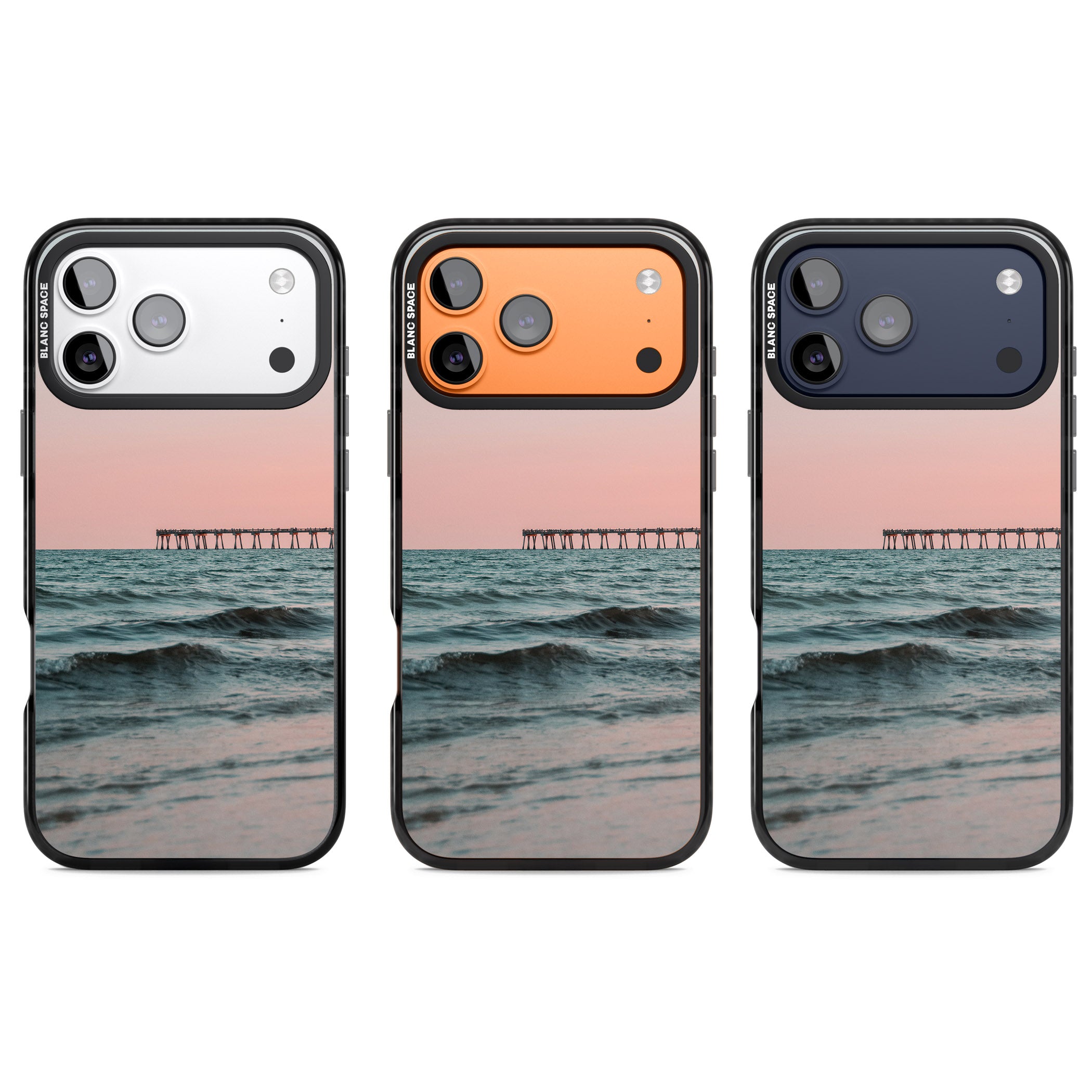 Sunset Pier iPhone 17 Pro Impact Black Phone Case APT Impact Protection