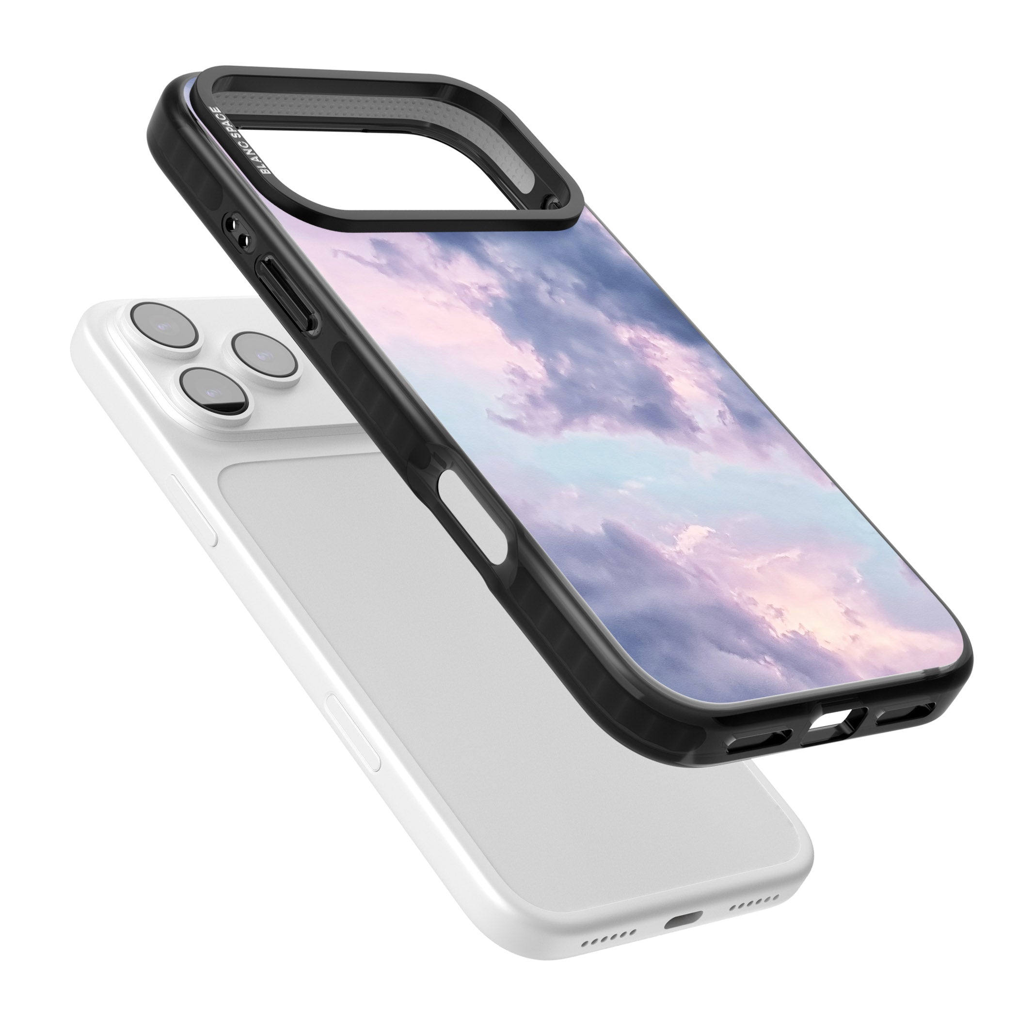 Pastel Sky Clouds iPhone 17 Pro Impact Black Phone Case Colours