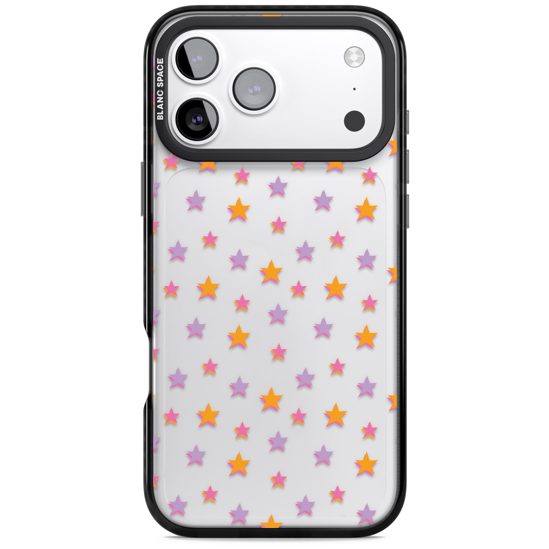 Spangling Stars Pattern iPhone 17 Pro Impact Black Phone Case