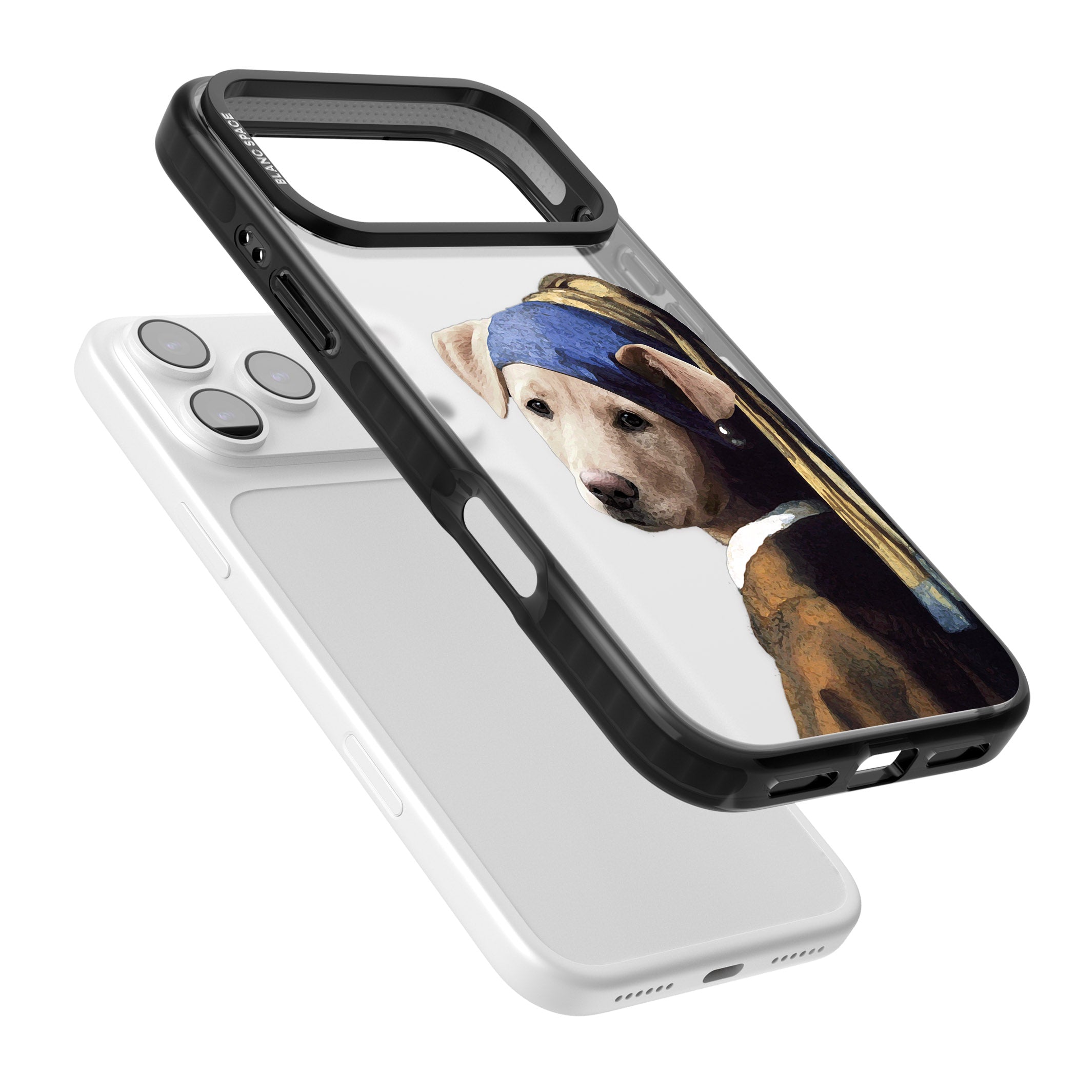 Doggo With A Pearl Earring iPhone 17 Pro Impact Black Phone Case Colours