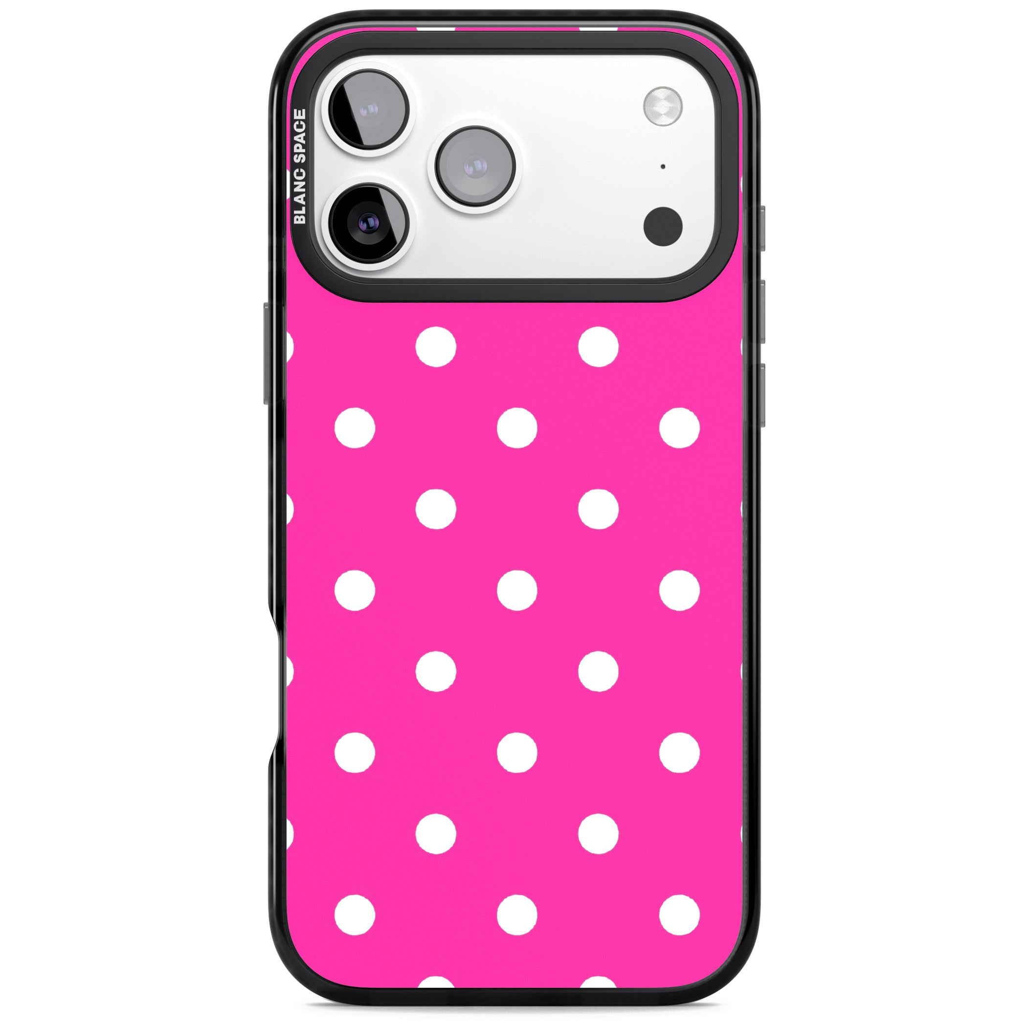 Pink Polka Dot iPhone 17 Pro Impact Black Phone Case