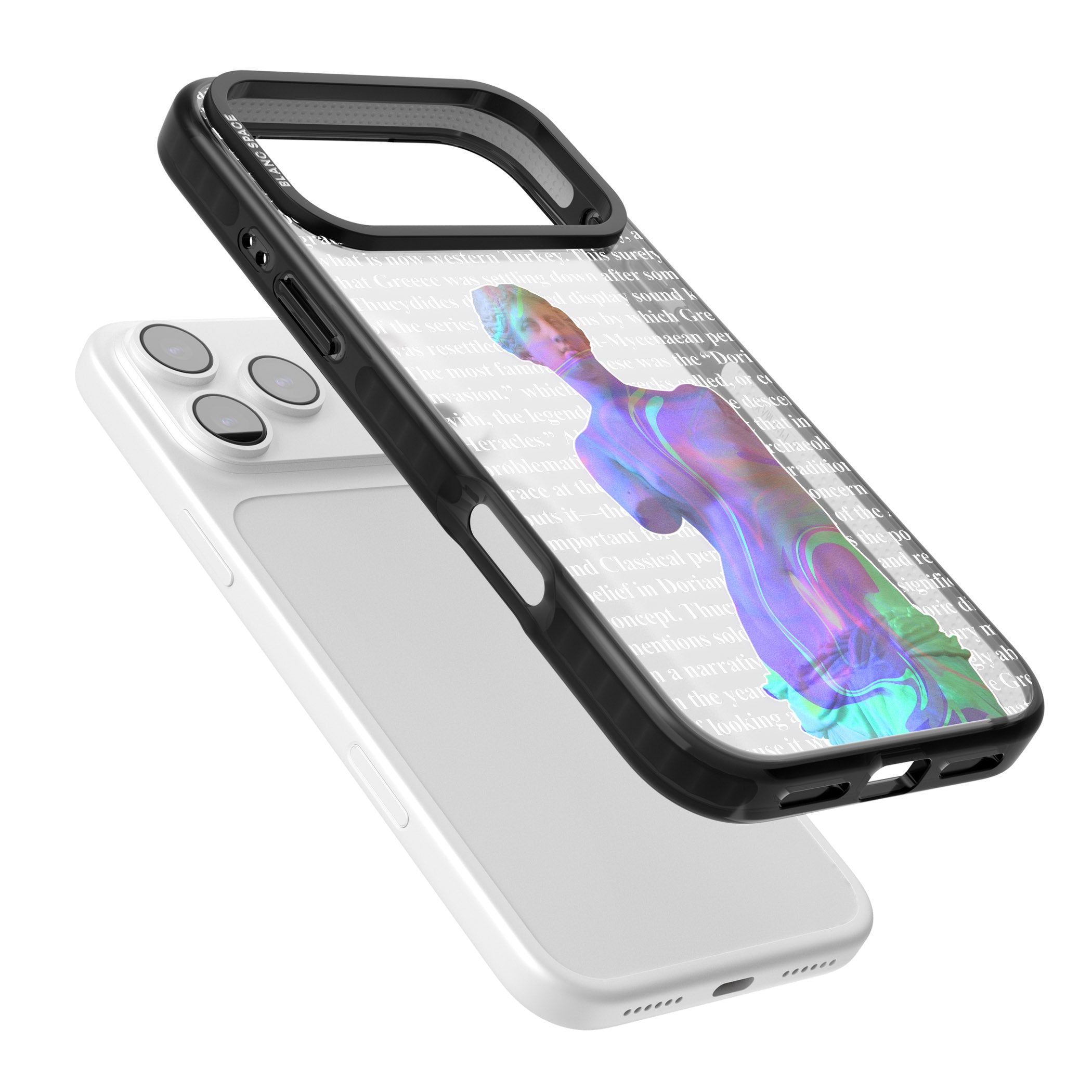 Iridescent De Milo iPhone 17 Pro Impact Black Phone Case Colours