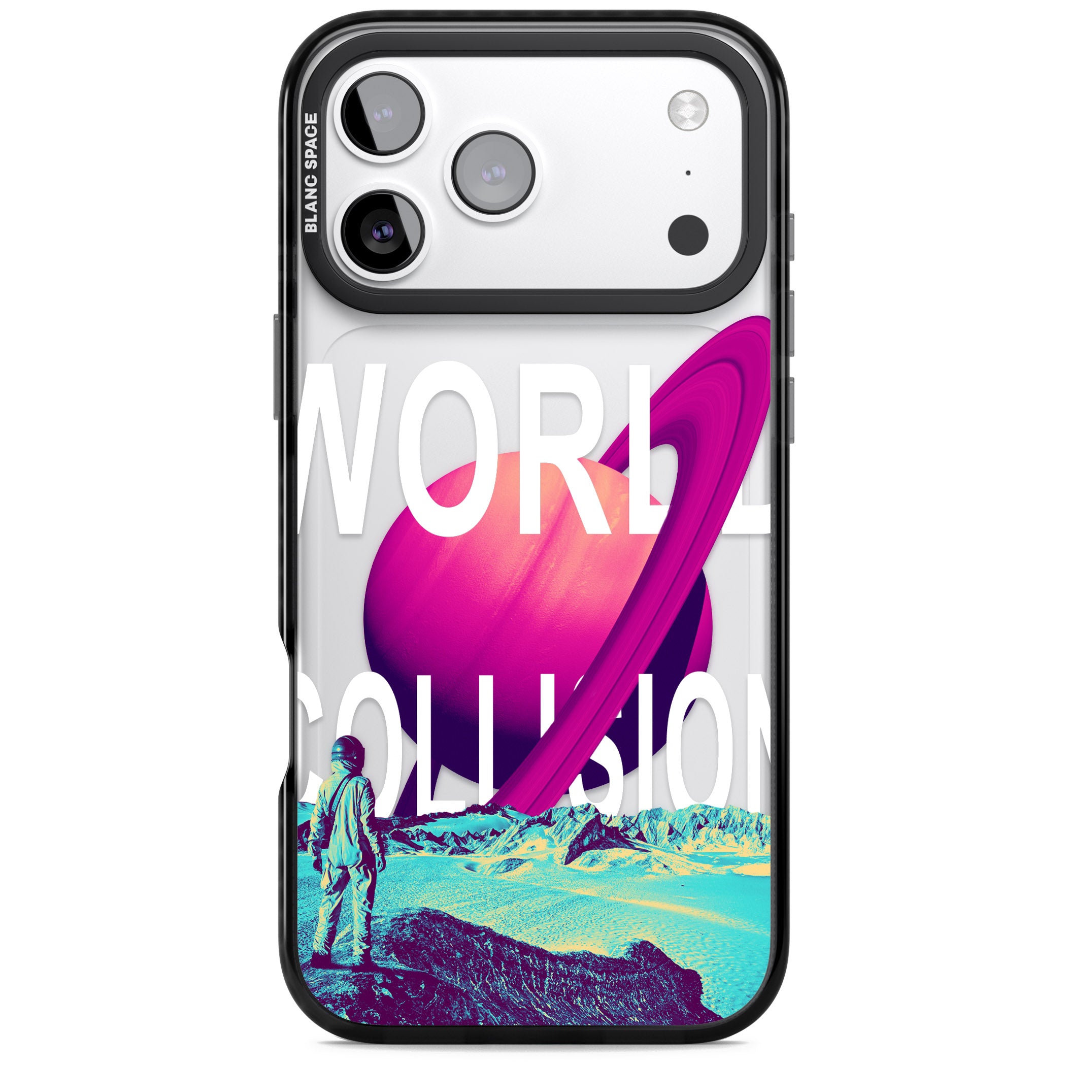 World Collision iPhone 17 Pro Impact Black Phone Case
