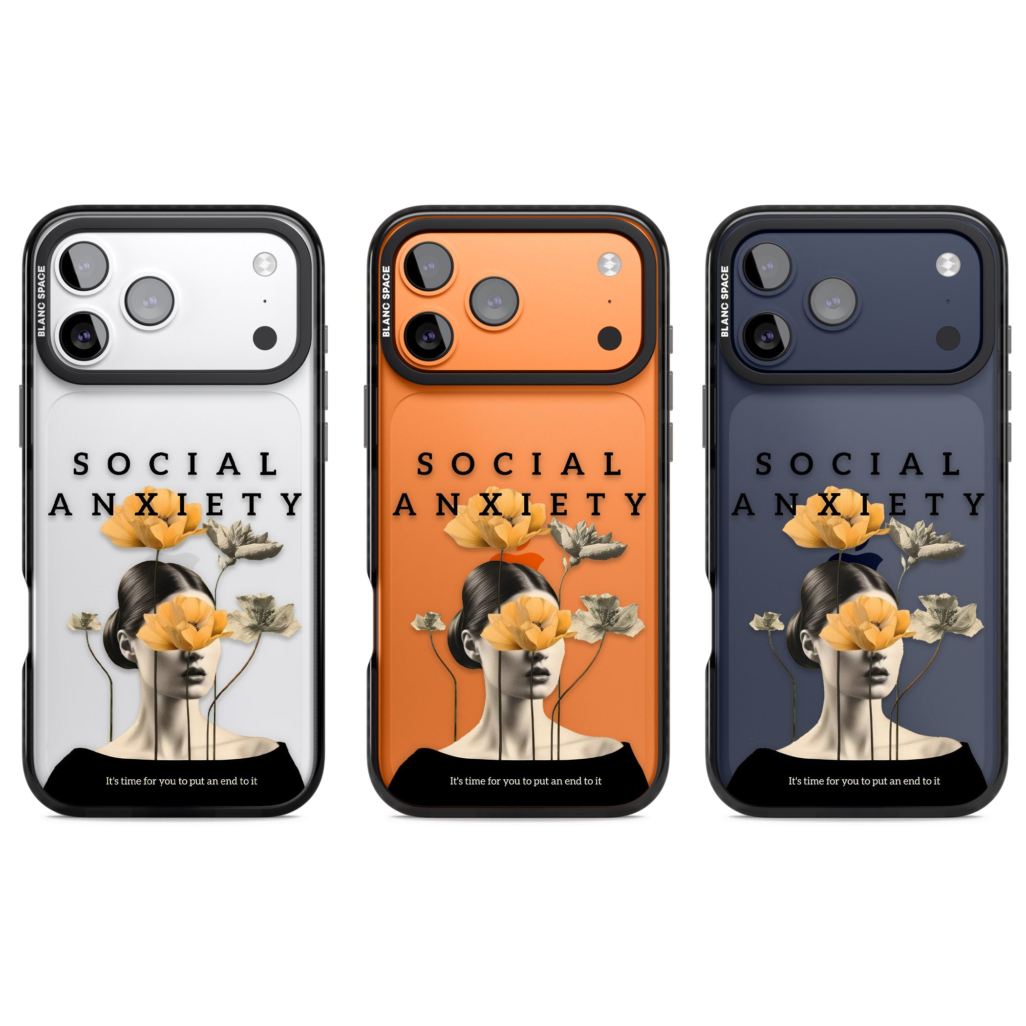 Social Anxiety iPhone 17 Pro Impact Black Phone Case APT Impact Protection