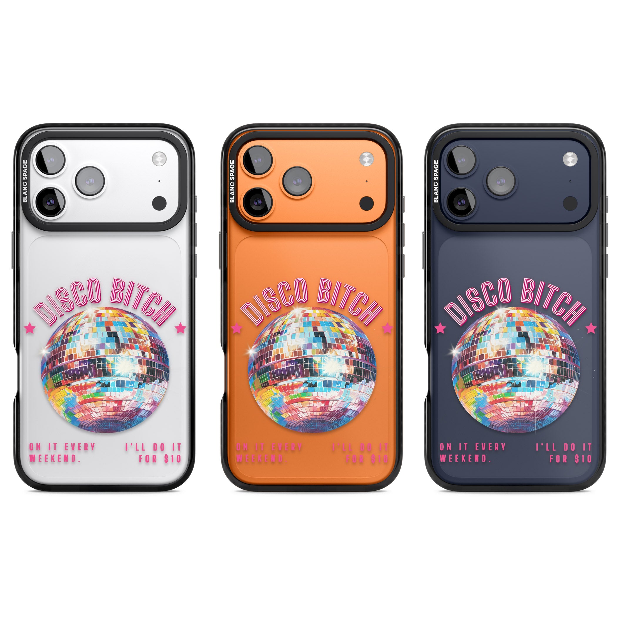 Disco B Tch iPhone 17 Pro Impact Black Phone Case APT Impact Protection
