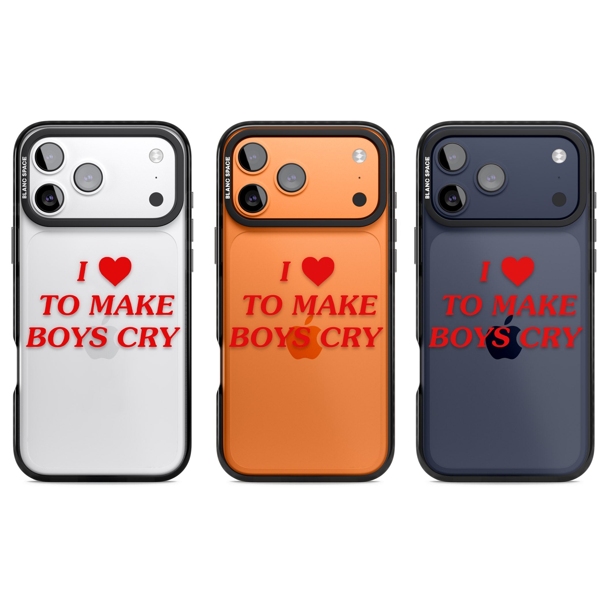 I Love To Make Boys Cry iPhone 17 Pro Impact Black Phone Case APT Impact Protection