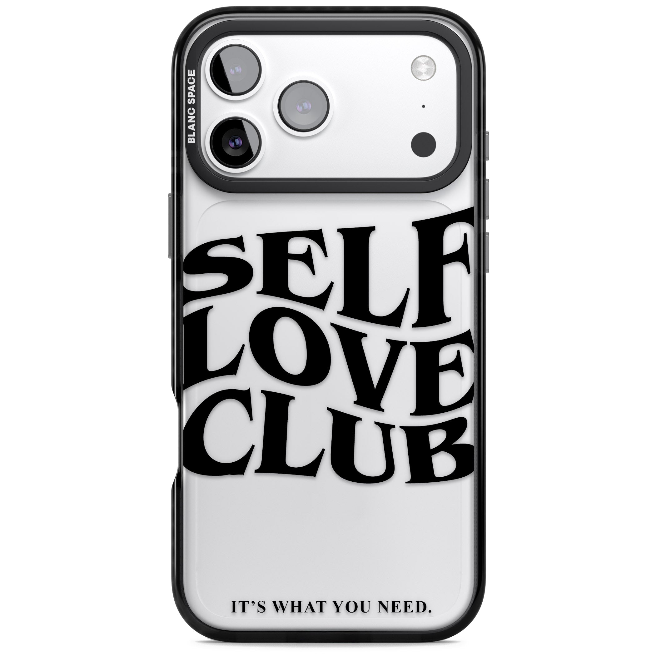 Self Love Club Black iPhone 17 Pro Impact Black Phone Case