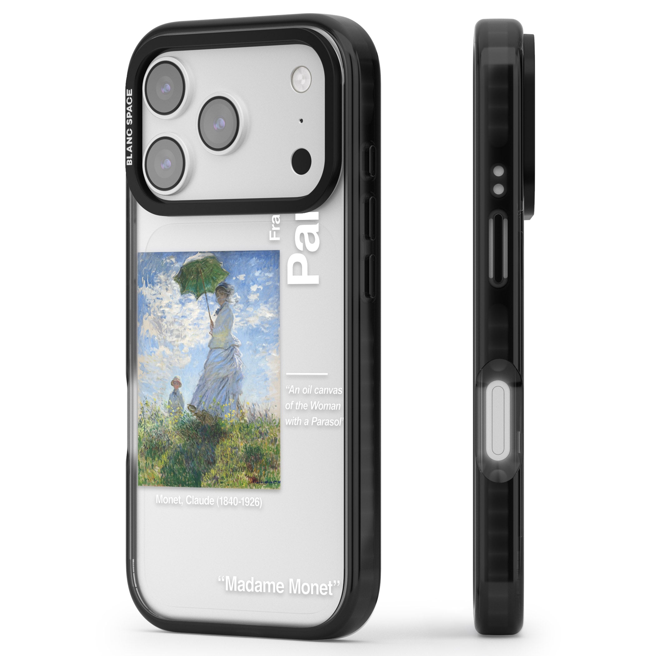 Madame Monet And Her Son iPhone 17 Pro Impact Black Phone Case Side Profile