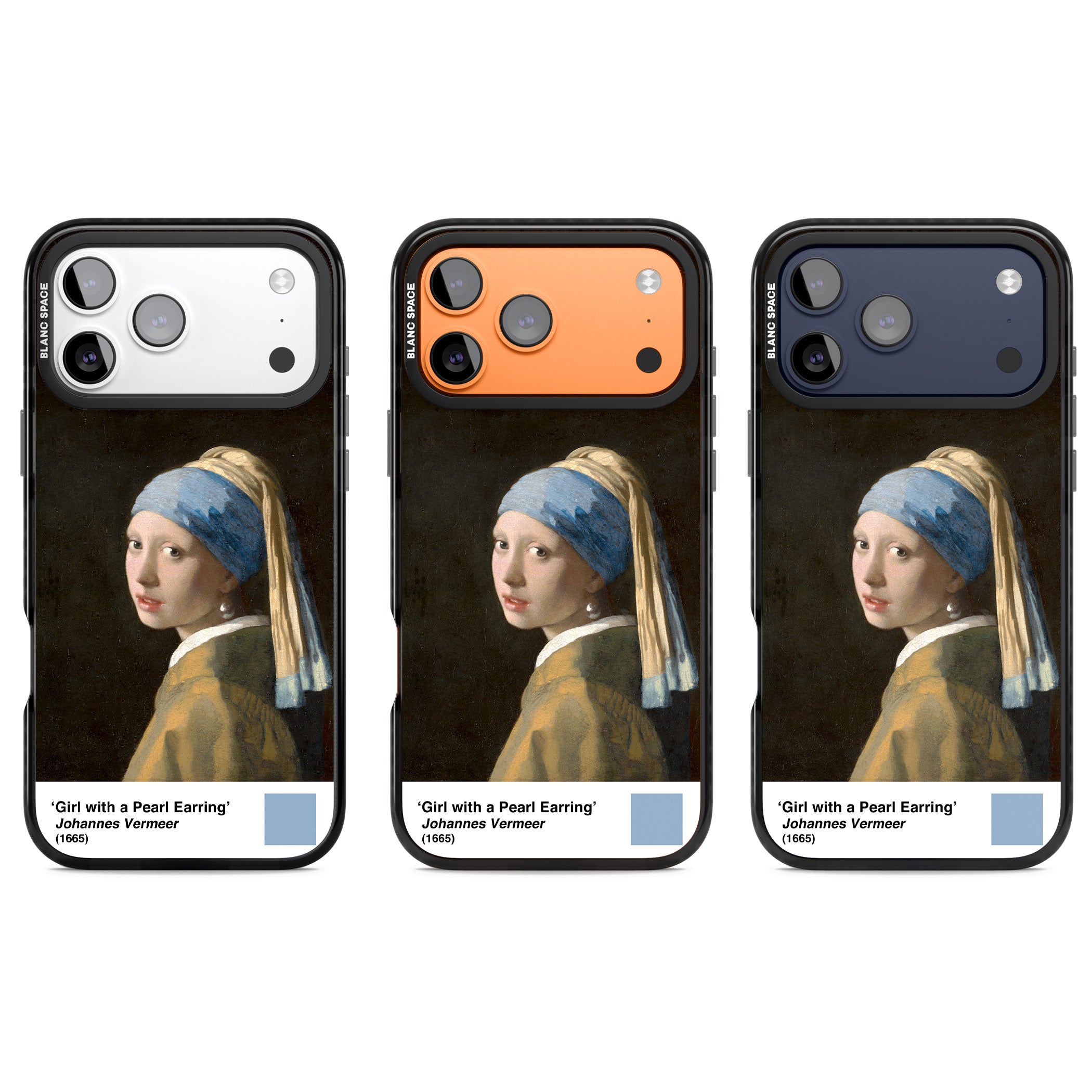 Girl With A Pearl Earring iPhone 17 Pro Impact Black Phone Case APT Impact Protection