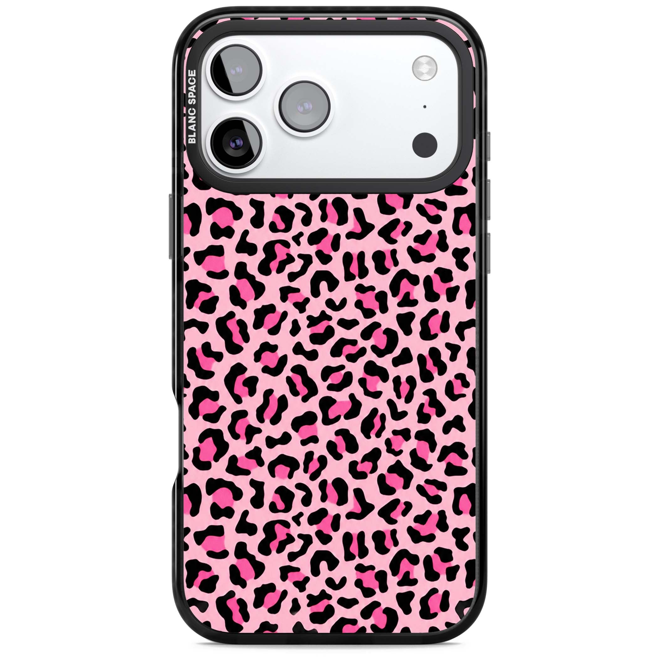 Pink Leopard baddie iPhone case | Clear Impact case for iPhone 17 Pro, iPhone 17 Pro Max